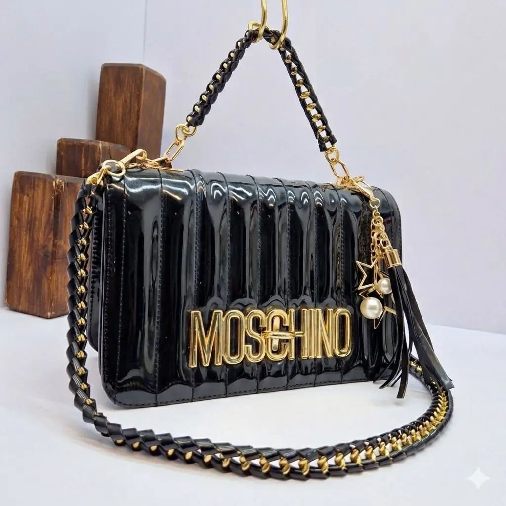 İthal Moschino Kadın Rugan Çanta