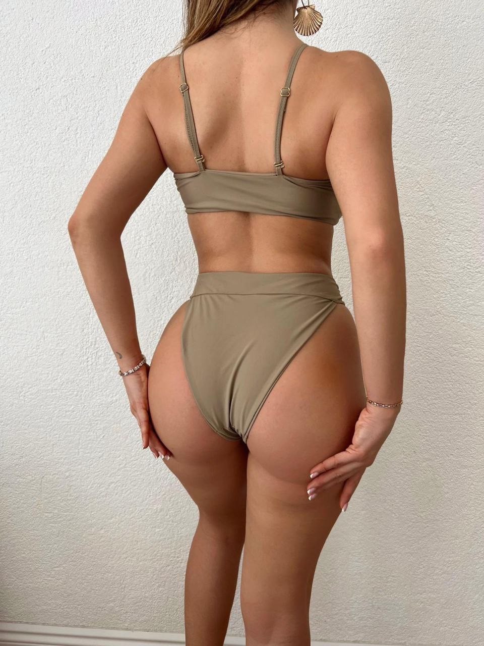 Toka detaylı bikini set