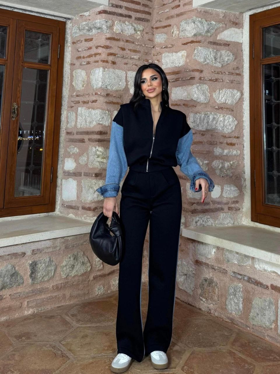 Pilise Penyeli Denim Garnili Takım