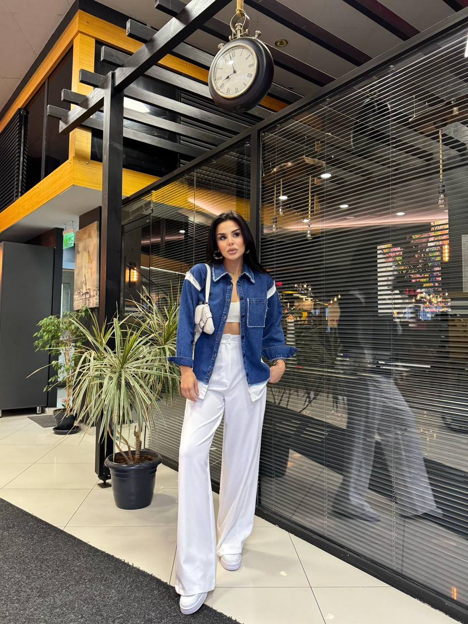 Kot Poplin Detaylı Gömlek