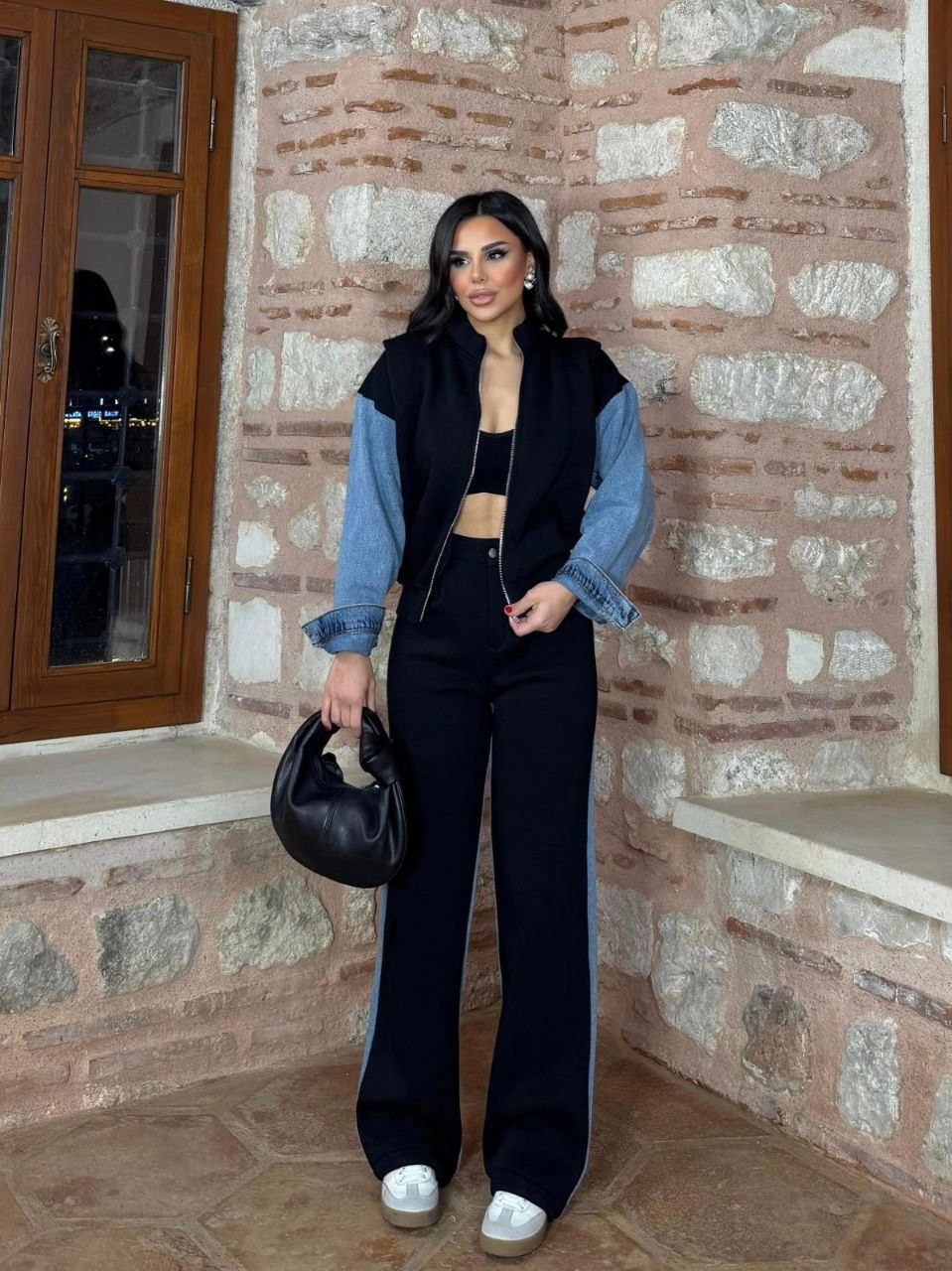 Pilise Penyeli Denim Garnili Takım