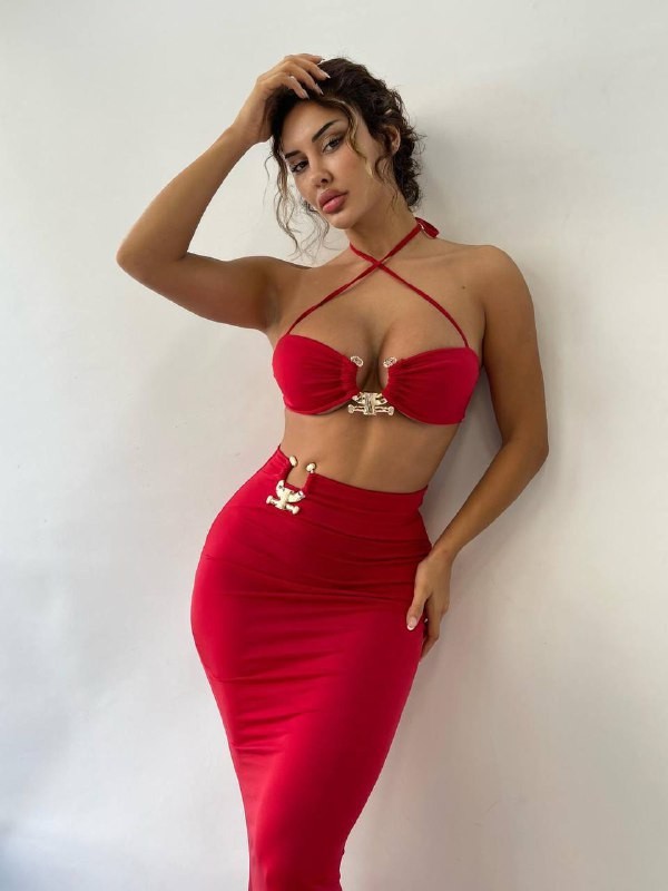 Sandy kumaş likralı tokalı ikili takım