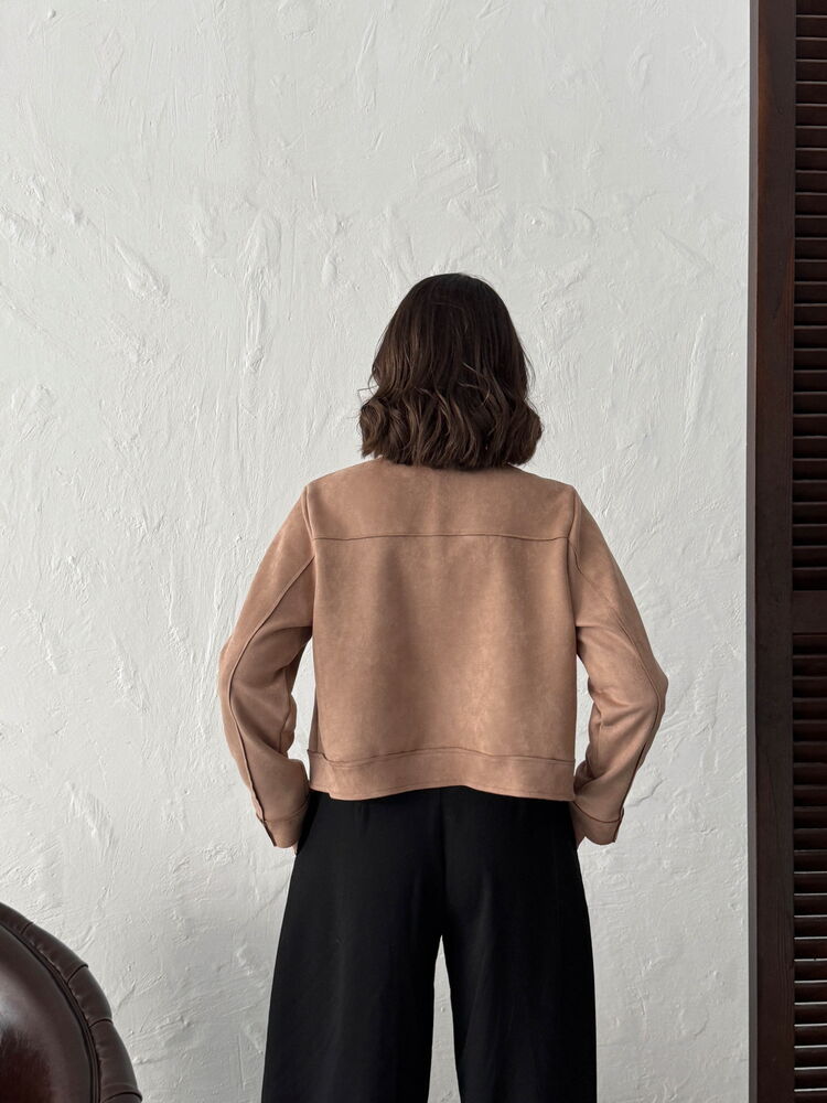 SUET CEPLİ CEKET - VİZON