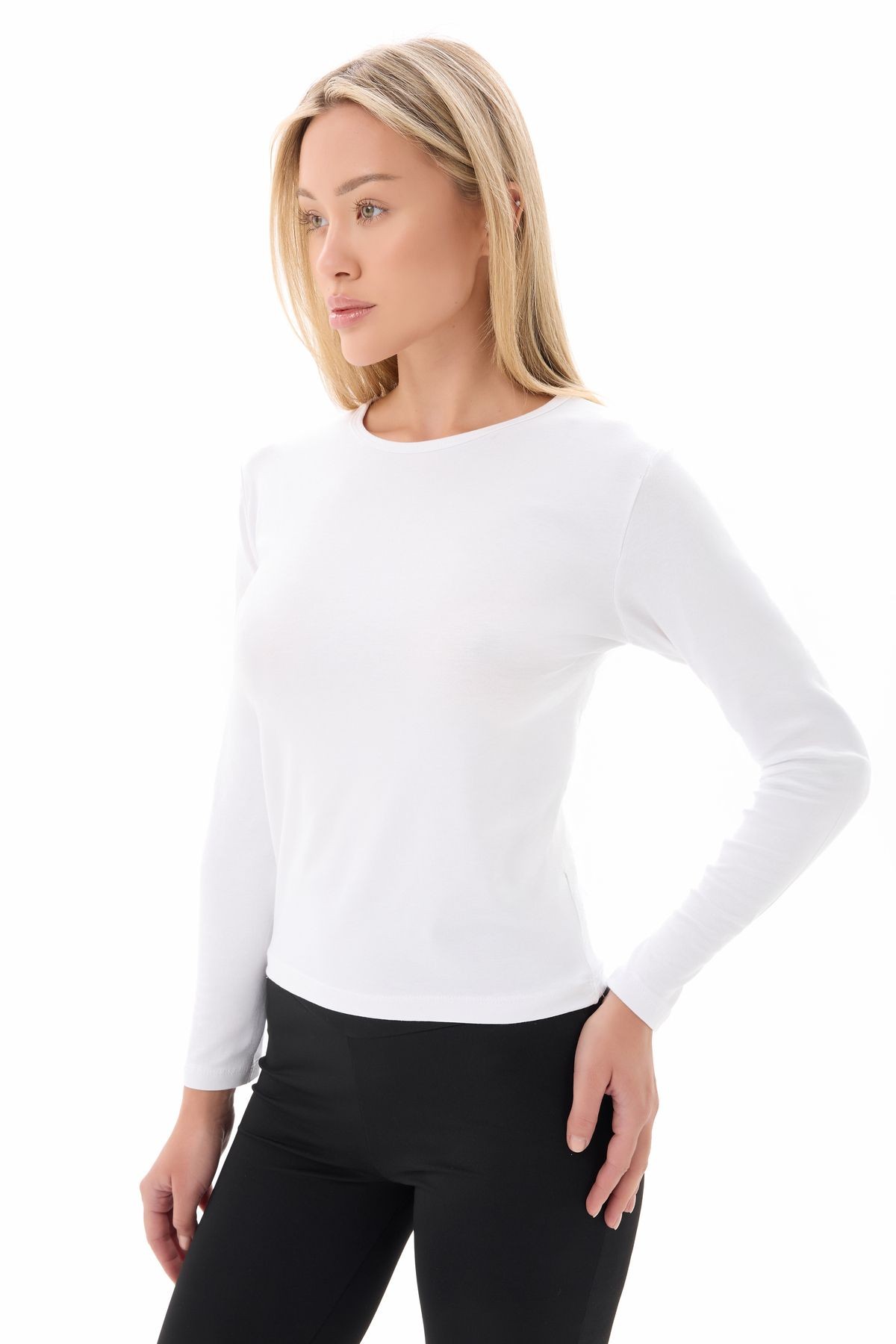 2'li Set Bisiklet Yaka Basic Uzun Kollu Body