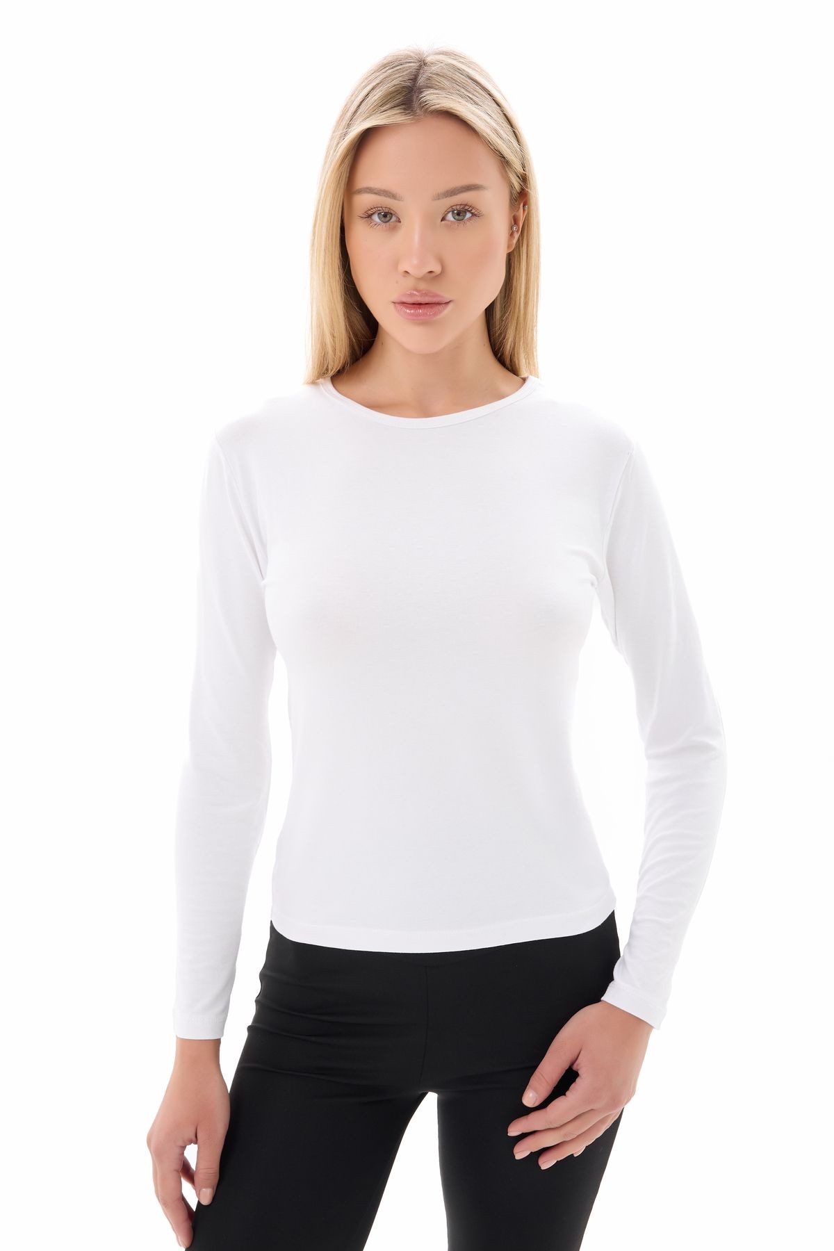 2'li Set Bisiklet Yaka Basic Uzun Kollu Body