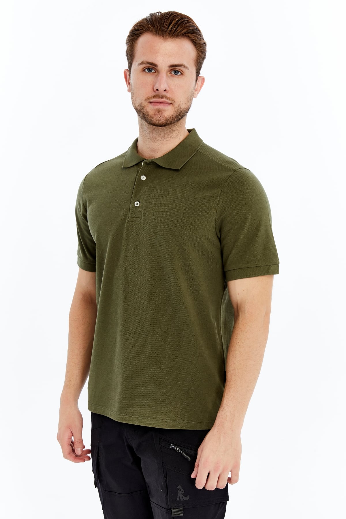 Uniprom Polo Yaka Tişört %100 Pamuk Haki Erkek
