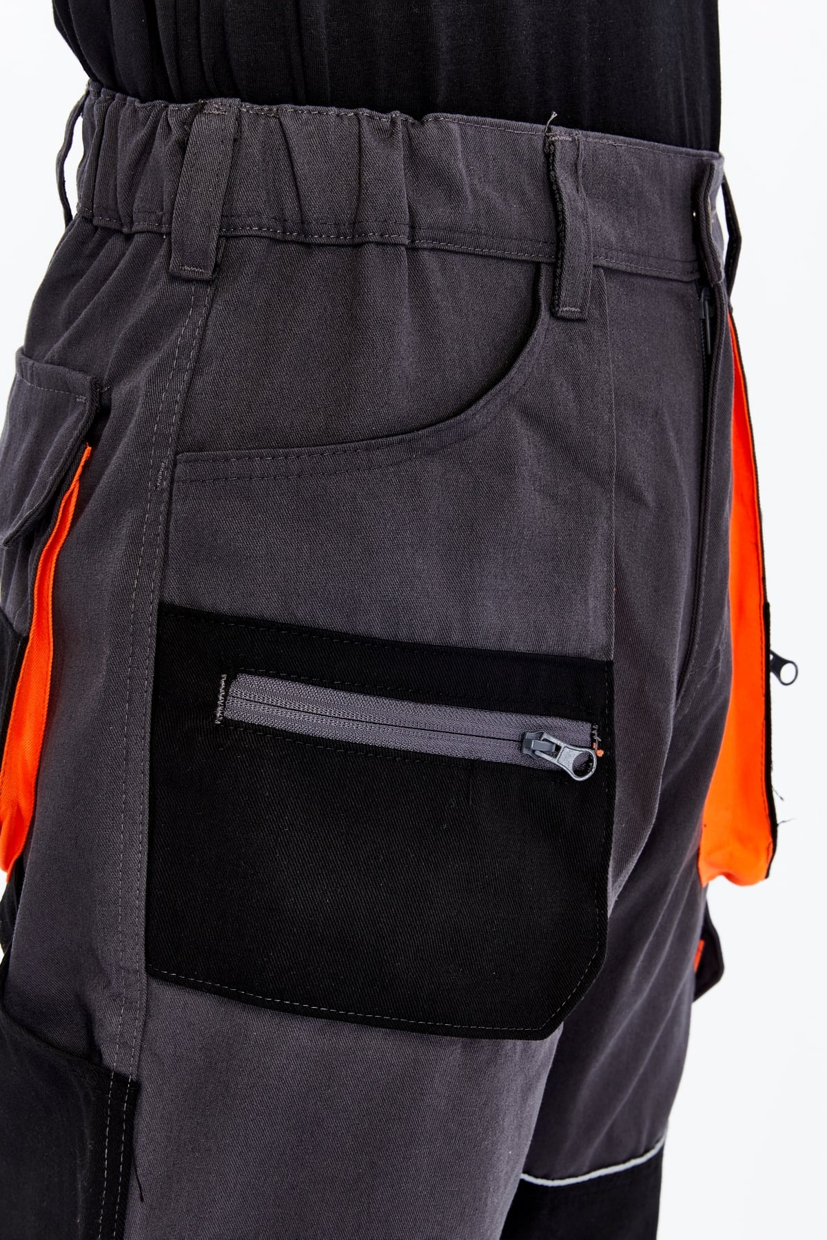 Uniprom İş Pantolonu Lizbon Plus Model Çok Cepli Harman Kumaş Füme