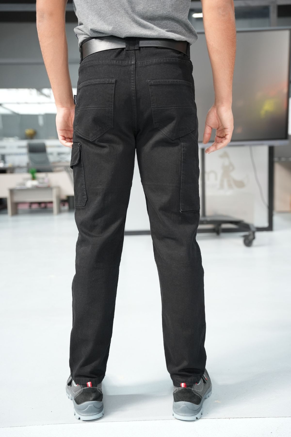 Uniprom İş Pantolonu Kot Kumaş Titan Flex Model Siyah