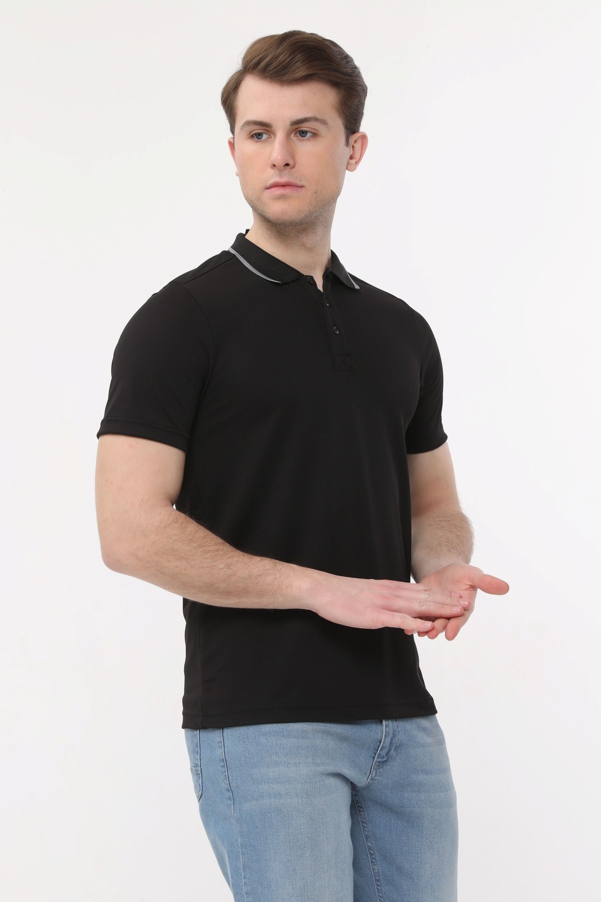 Uniprom Polo Yaka Kısa Kollu Tişört %100 Polyester Erkek