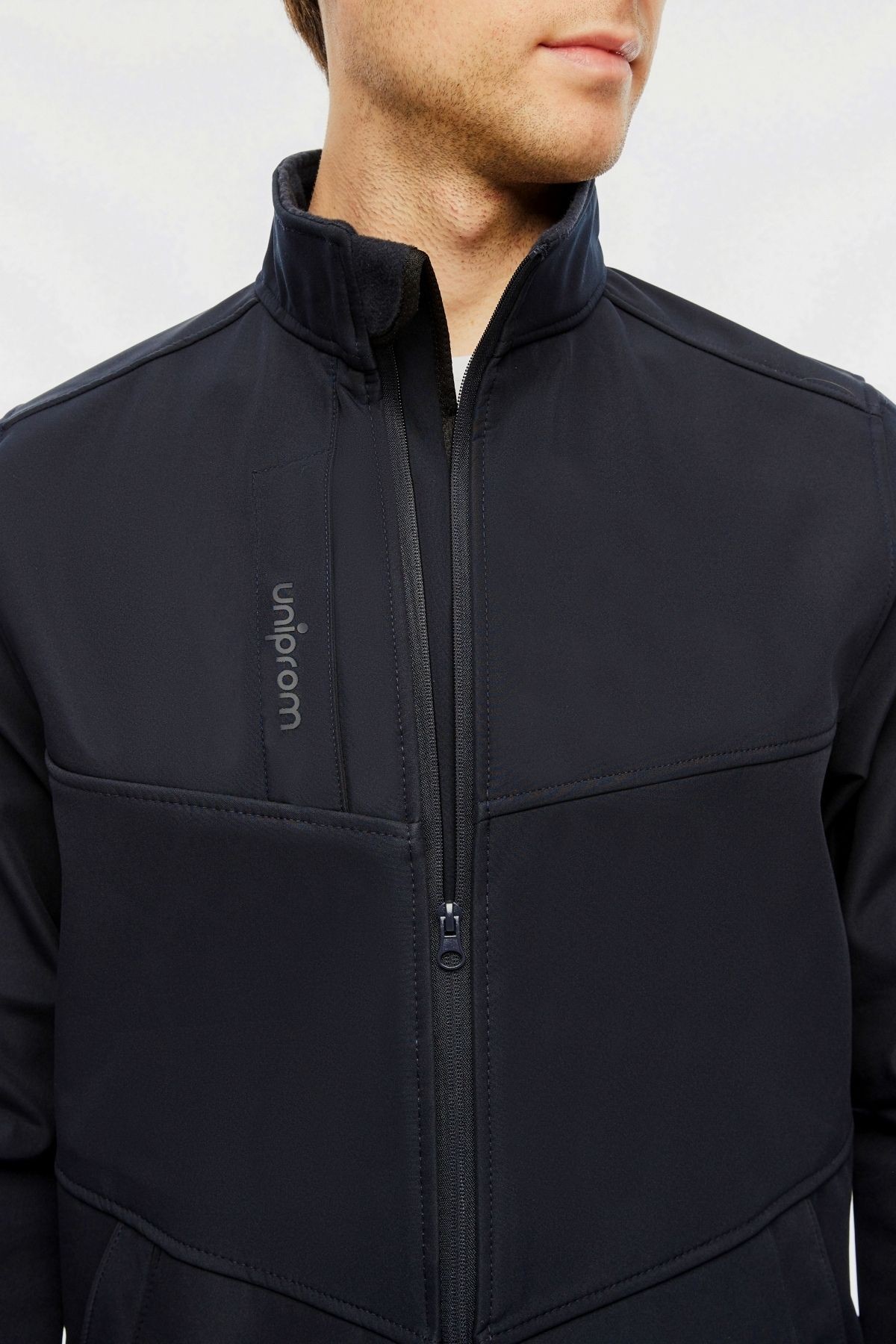 Uniprom Softshell Mont İçi Polarlı Su ve Rüzgar Geçirmez Pro Model Lacivert Erkek