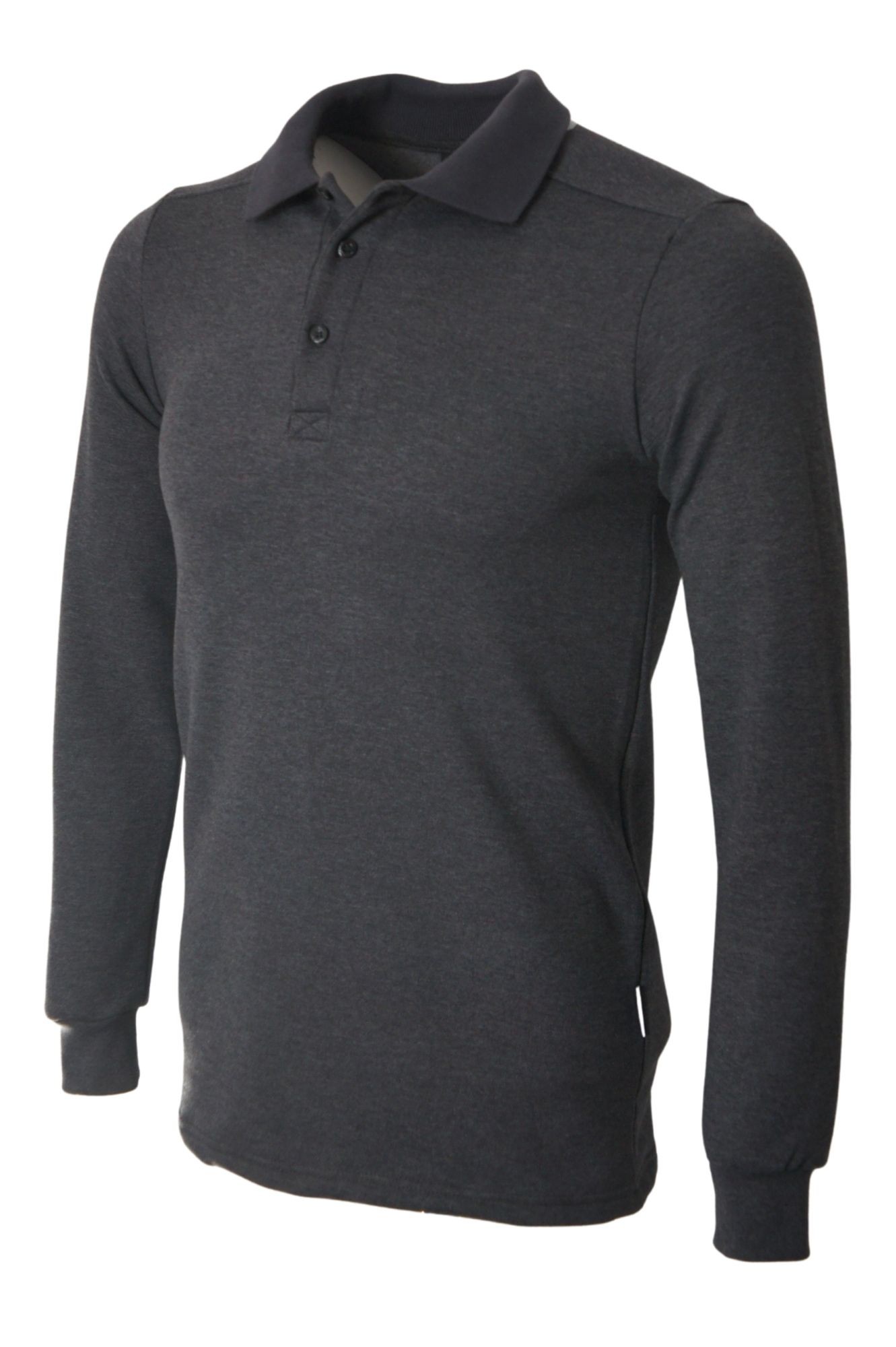 Uniprom Sweatshirt Polo Yaka Şardonlu %100 Pamuk Erkek Antrasit