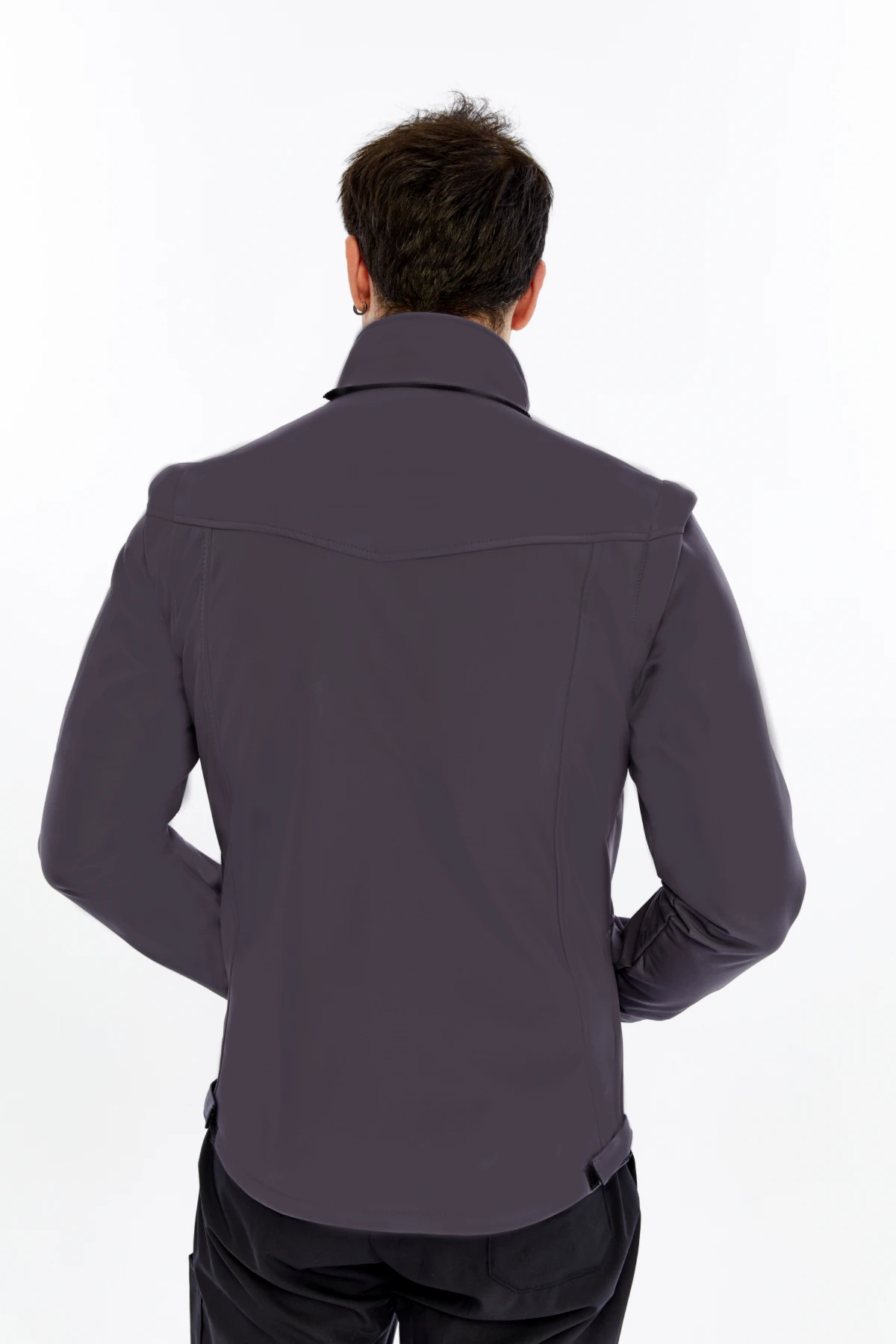 Uniprom Taktikal Softshell Mont Kollar ve Kapşon Çıkabilir Erkek Gri