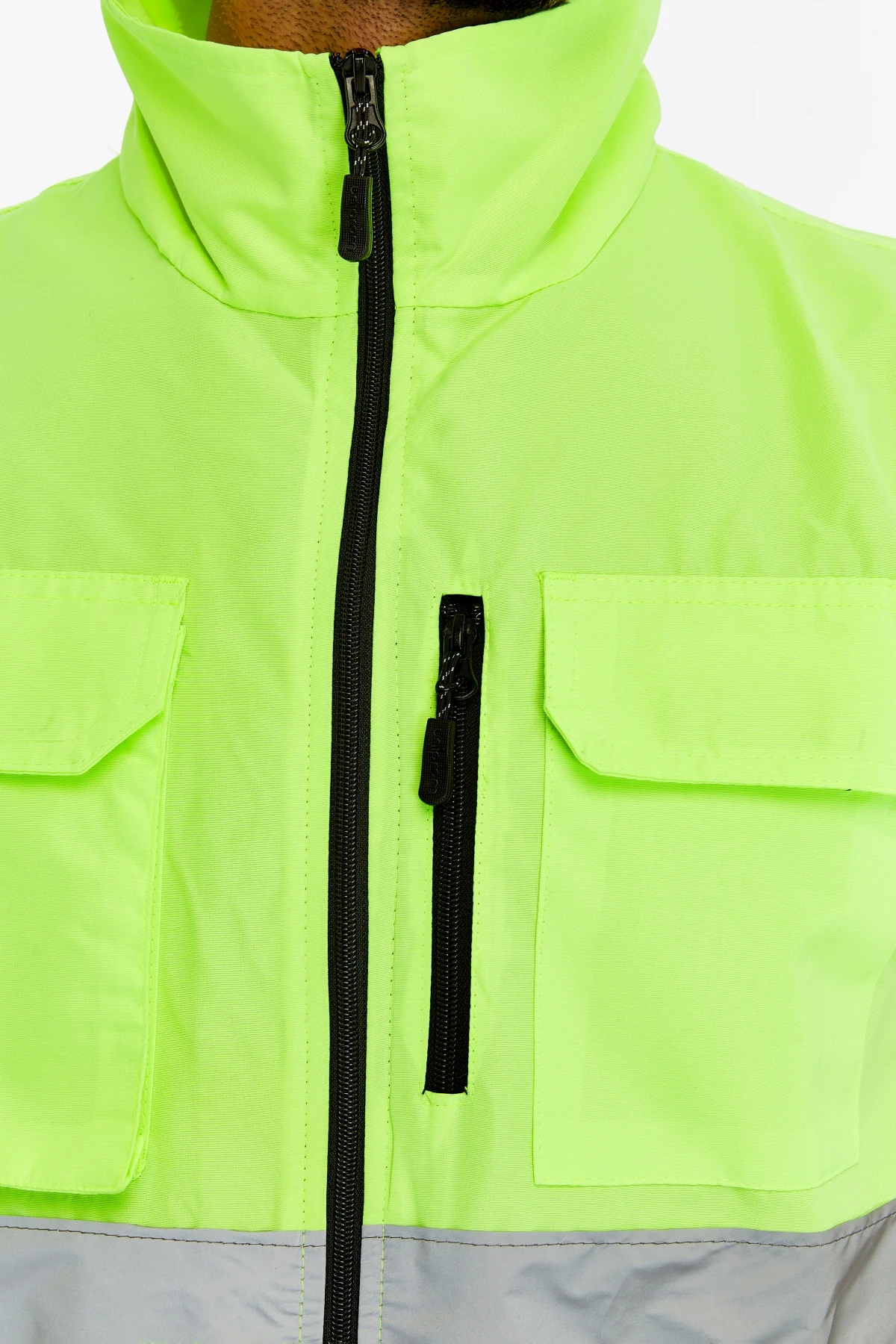 Uniprom Mühendis Yeleği Yönetici İkaz Yeleği Nora Model Reflektörlü Neon Yeşil