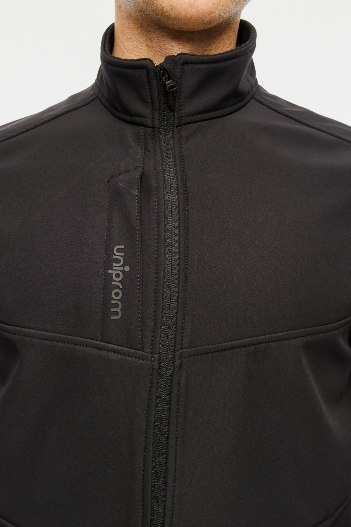 Uniprom Softshell Mont İçi Polarlı Su ve Rüzgar Geçirmez Pro Model Siyah Erkek