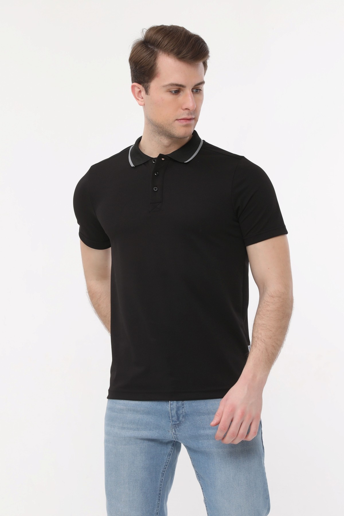 Uniprom Polo Yaka Kısa Kollu Tişört %100 Polyester Erkek