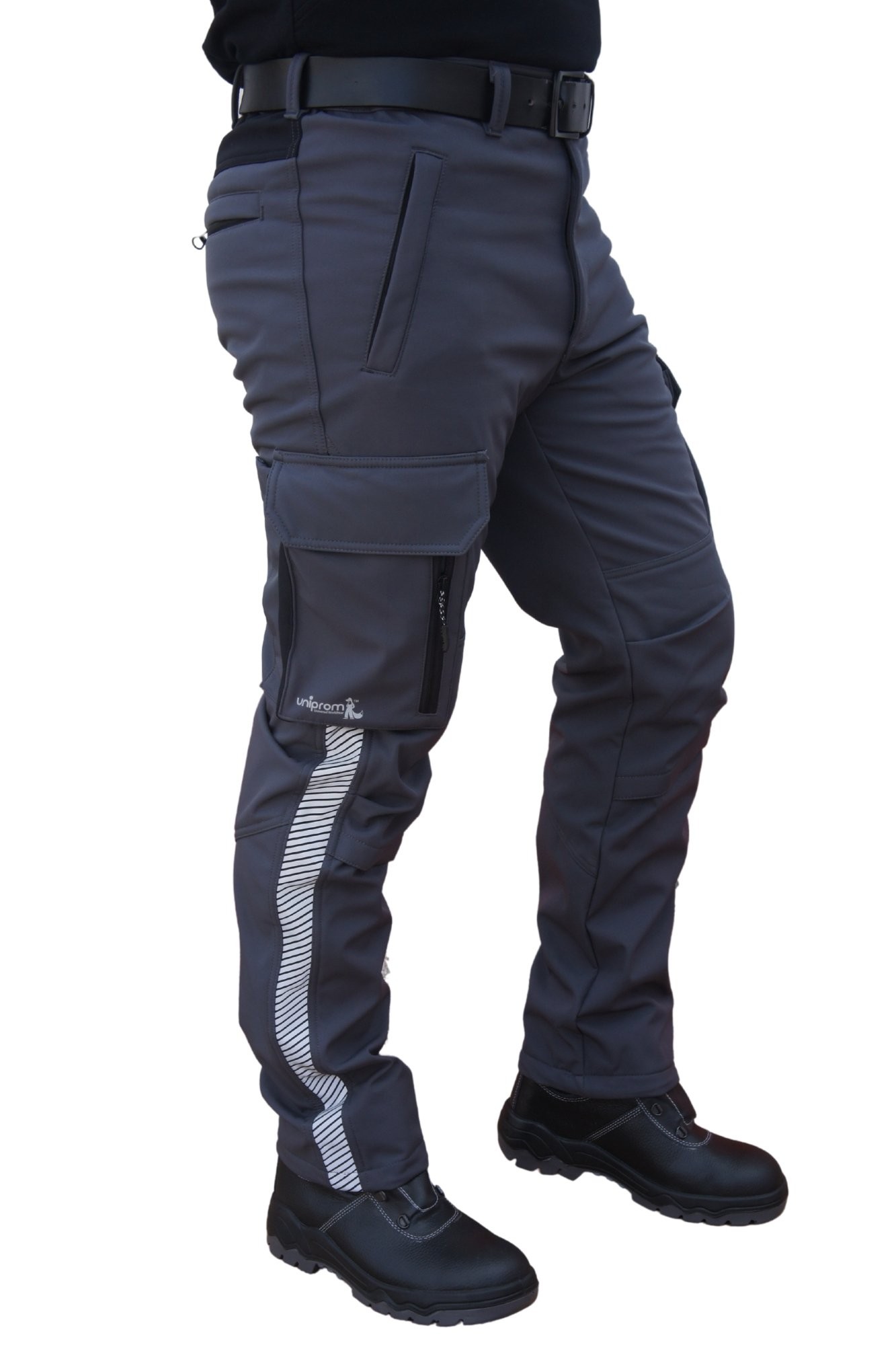 Uniprom Softshell Pantolon Oslo Model Su ve Rüzgar Geçirmez Gri