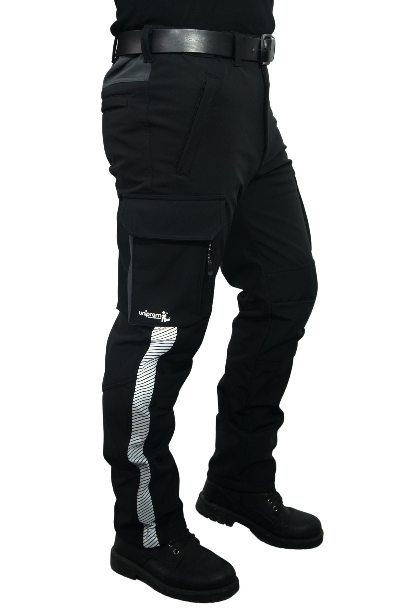 Uniprom Softshell Pantolon Oslo Model Su ve Rüzgar Geçirmez Siyah