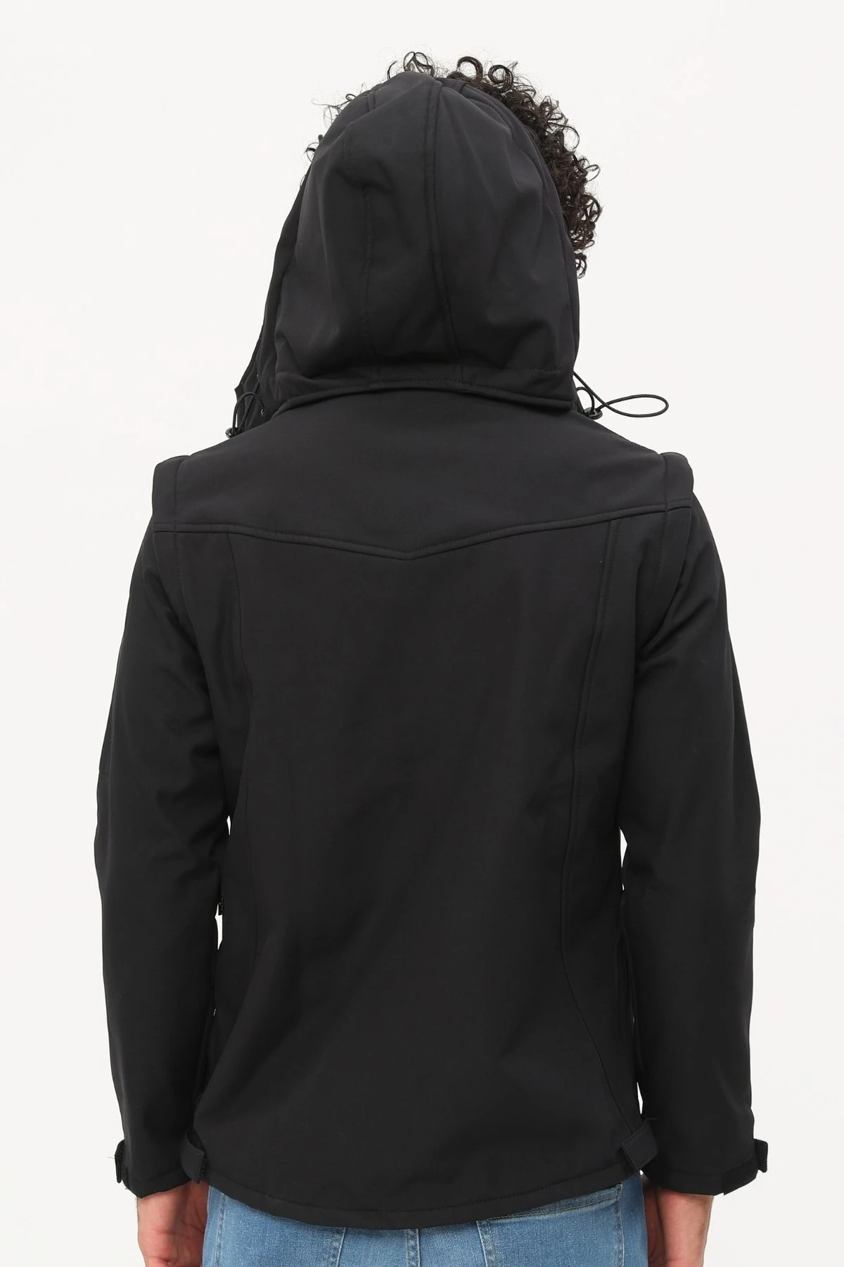 Uniprom Taktikal Softshell Mont Kollar ve Kapşon Çıkabilir Erkek Siyah