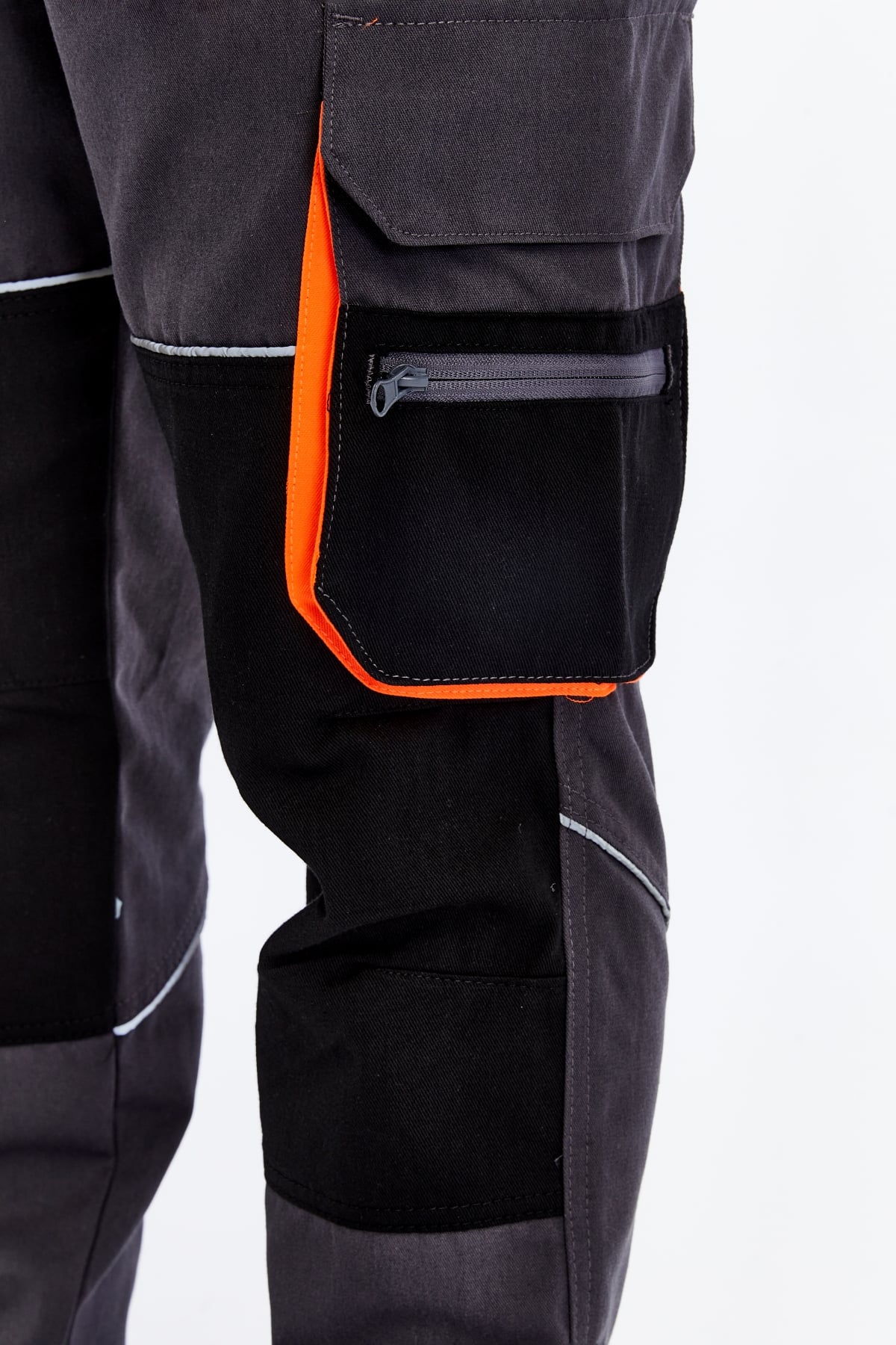 Uniprom İş Pantolonu Lizbon Plus Model Çok Cepli Harman Kumaş Füme