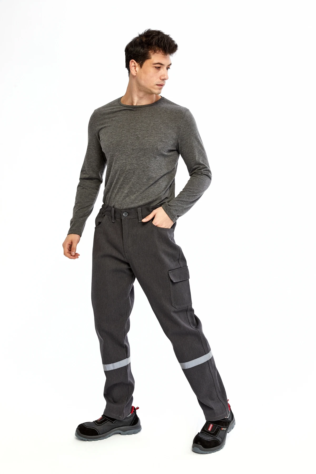 Uniprom İş Pantolonu Kışlık Basic Model 2 Gri 5 Cepli