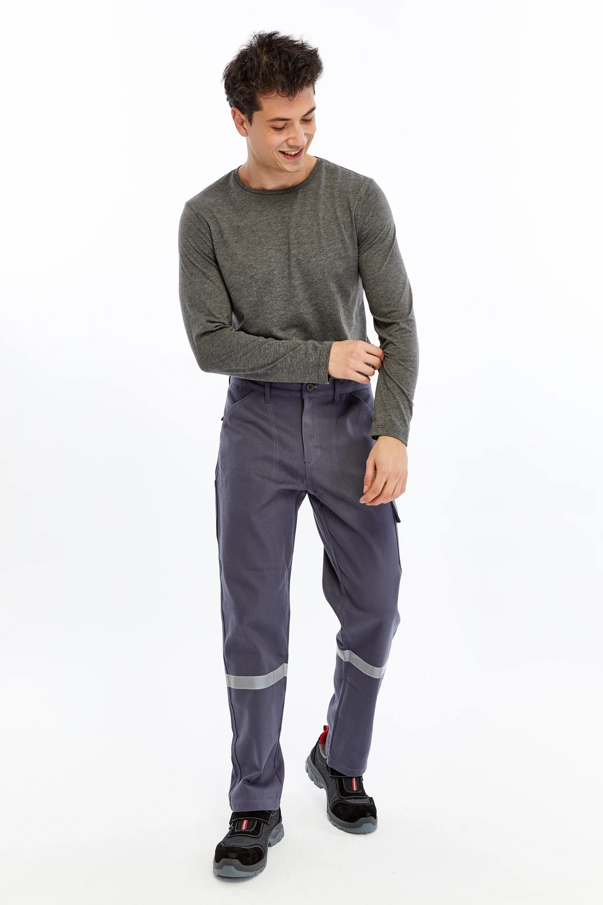 Uniprom İş Pantolonu Kışlık Basic Model 7-7 Kumaş Gri 5 Cepli