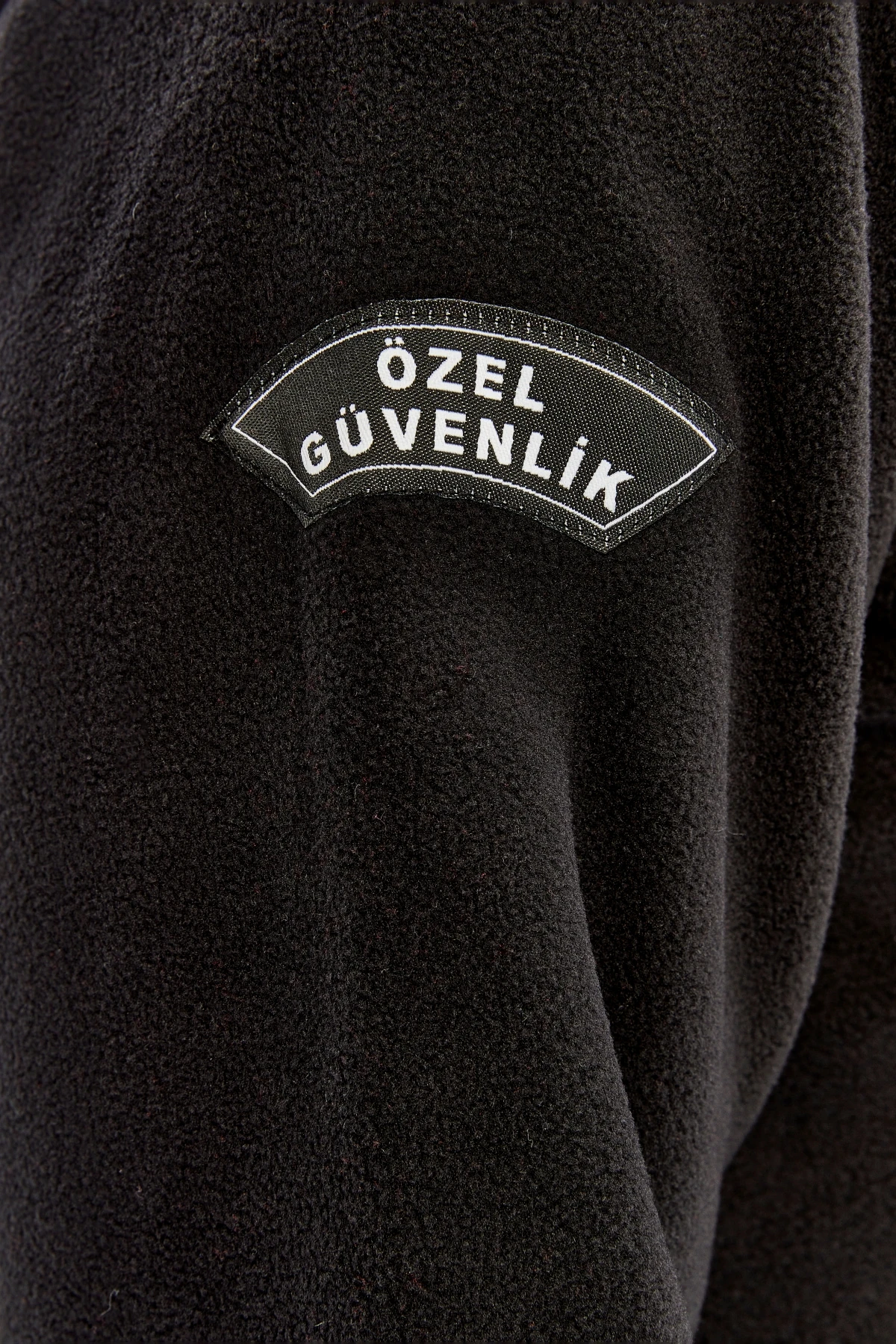 Uniprom Erkek Özel Güvenlik Polar Ceket Tam Fermuarlı 3 Cepli Siyah