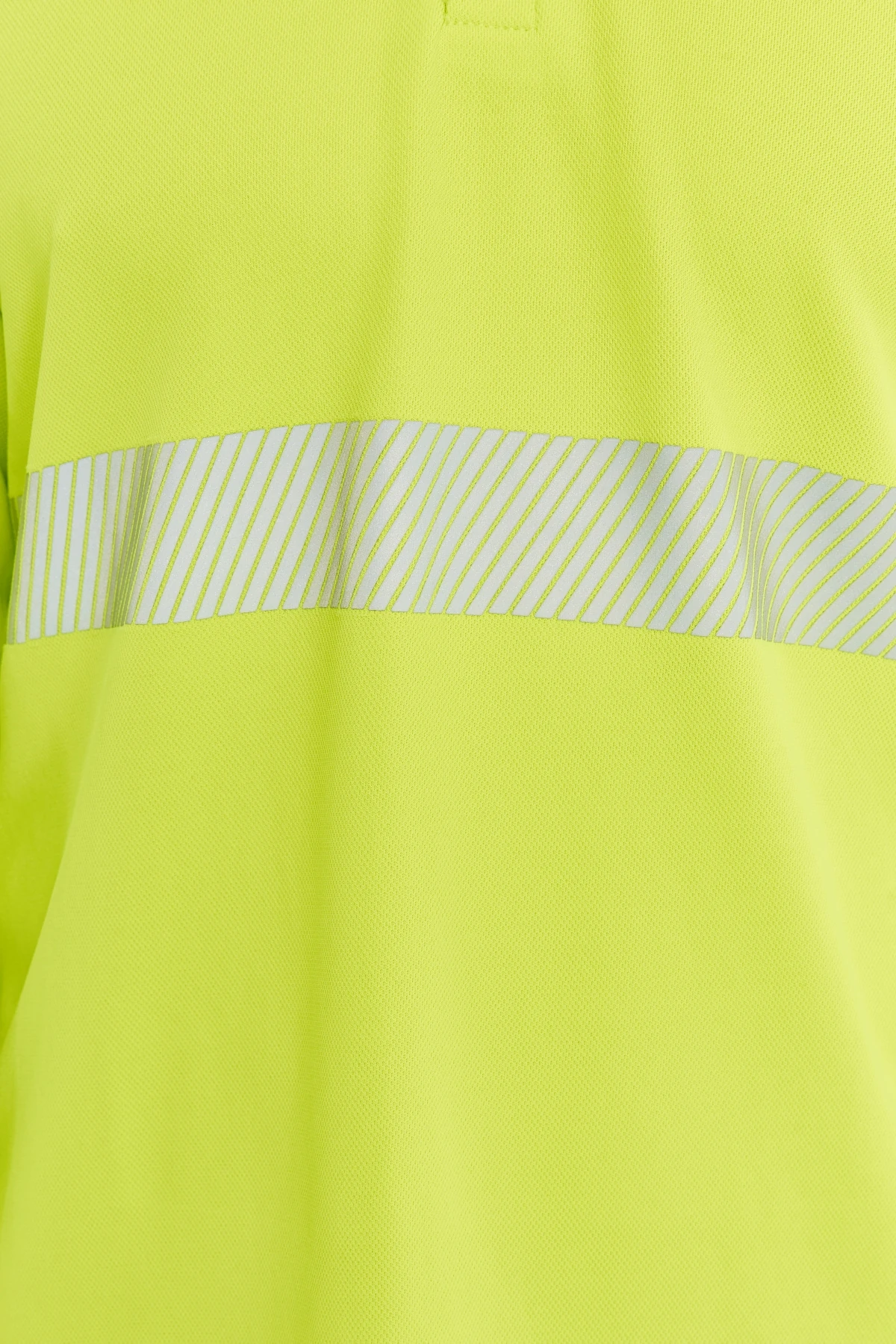 UNİPROM Neon Sarı Yüksek Görünürlük Reflektörlü Polo Yaka Sweatshirt (Hi-Vis)