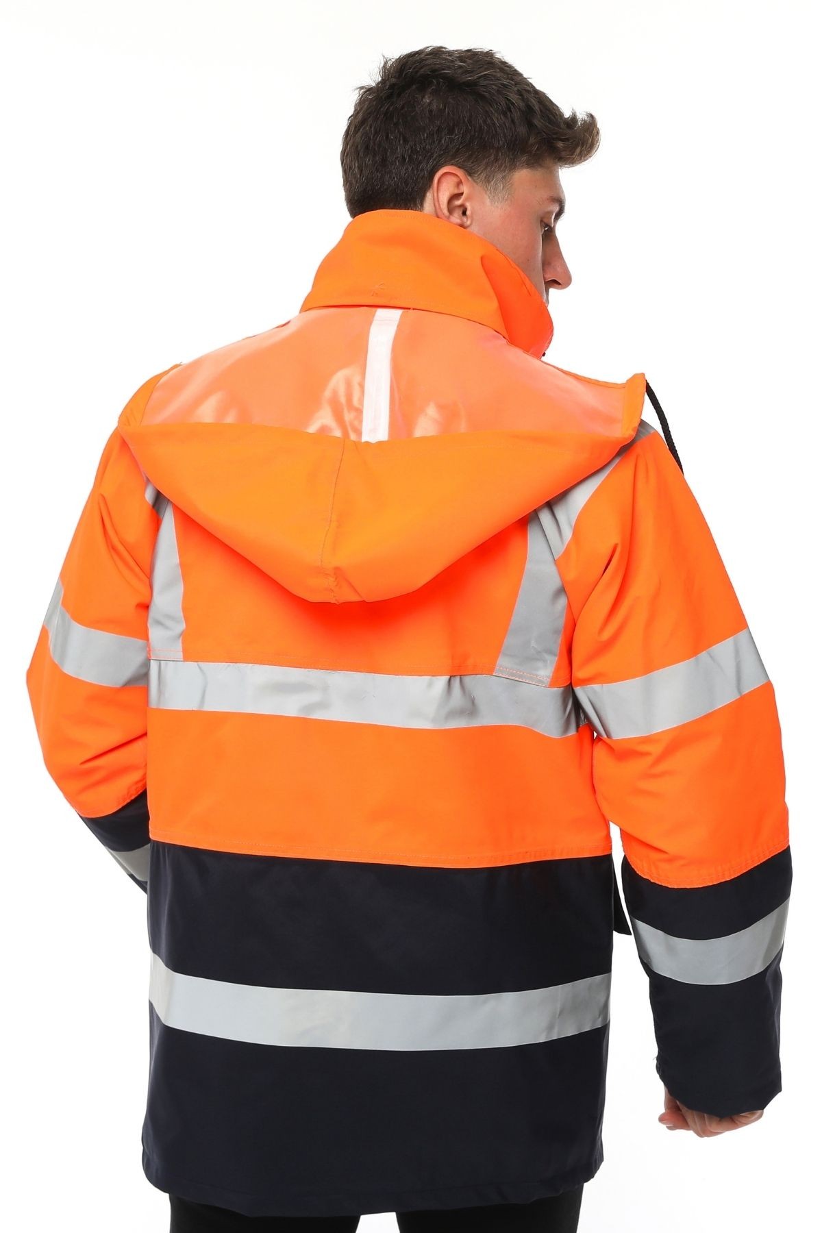 Uniprom İş Kabanı Parka Su ve Rüzgar Geçirmez Rain Safety Model Membranlı Neon Turuncu Erkek