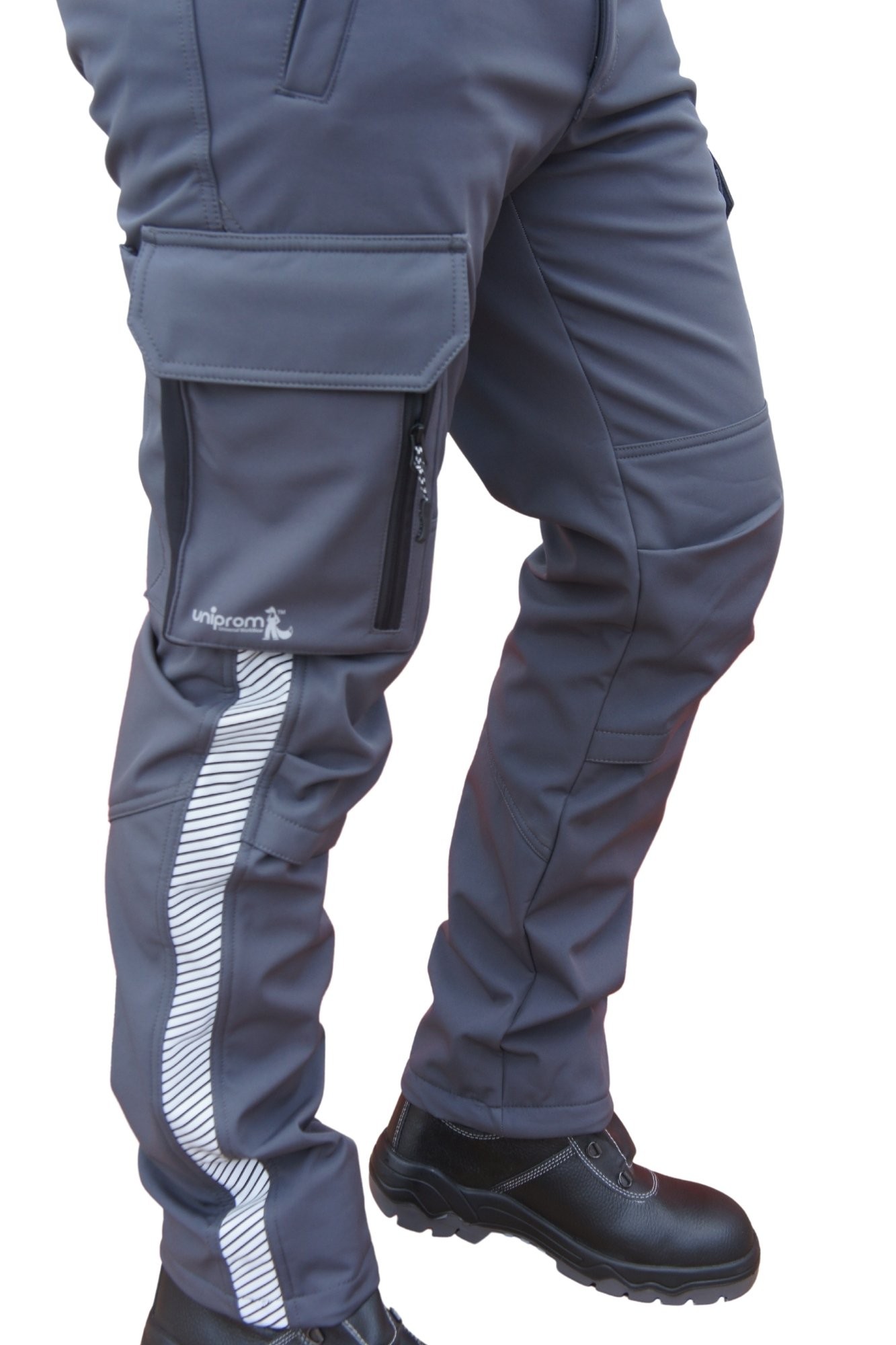 Uniprom Softshell Pantolon Oslo Model Su ve Rüzgar Geçirmez Gri