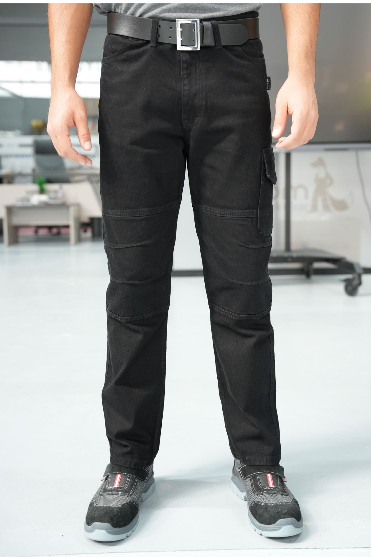 Uniprom İş Pantolonu Kot Kumaş Titan Flex Model Siyah