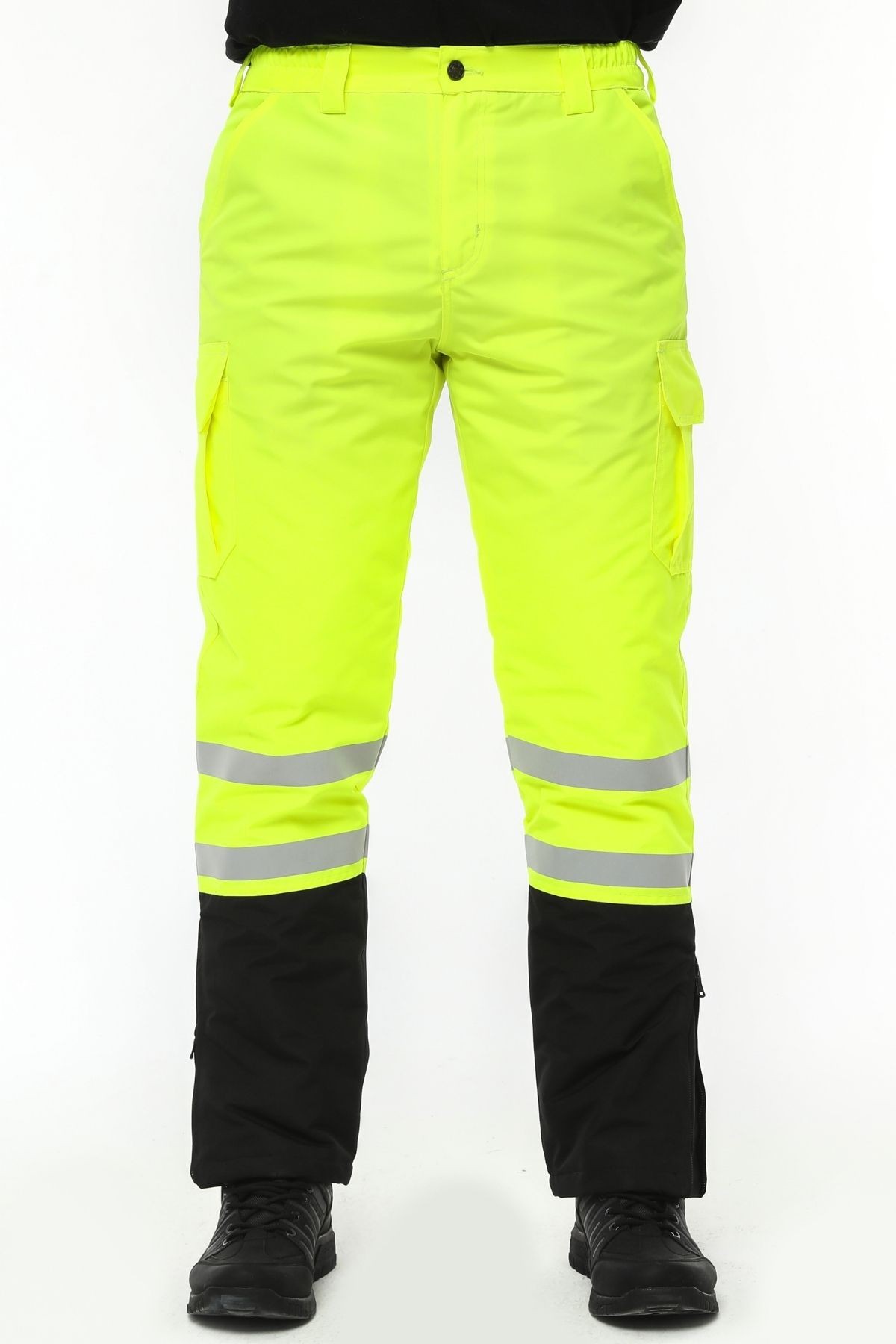 Uniprom İş Pantolonu Su ve Rüzgar Geçirmez İçi Elyaflı Kışlık Erkek Neon Sarı