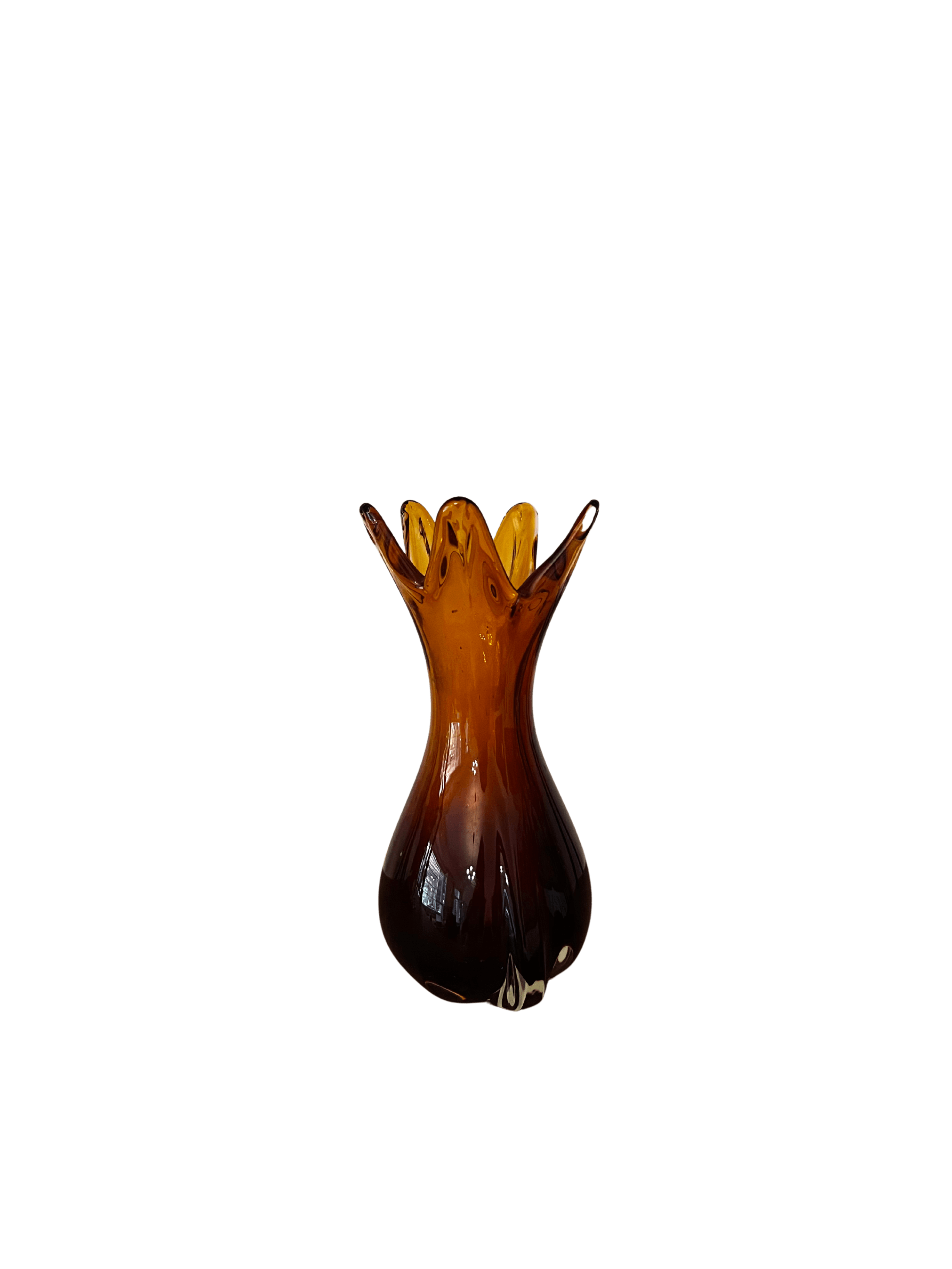 Amber murano cam vazo 