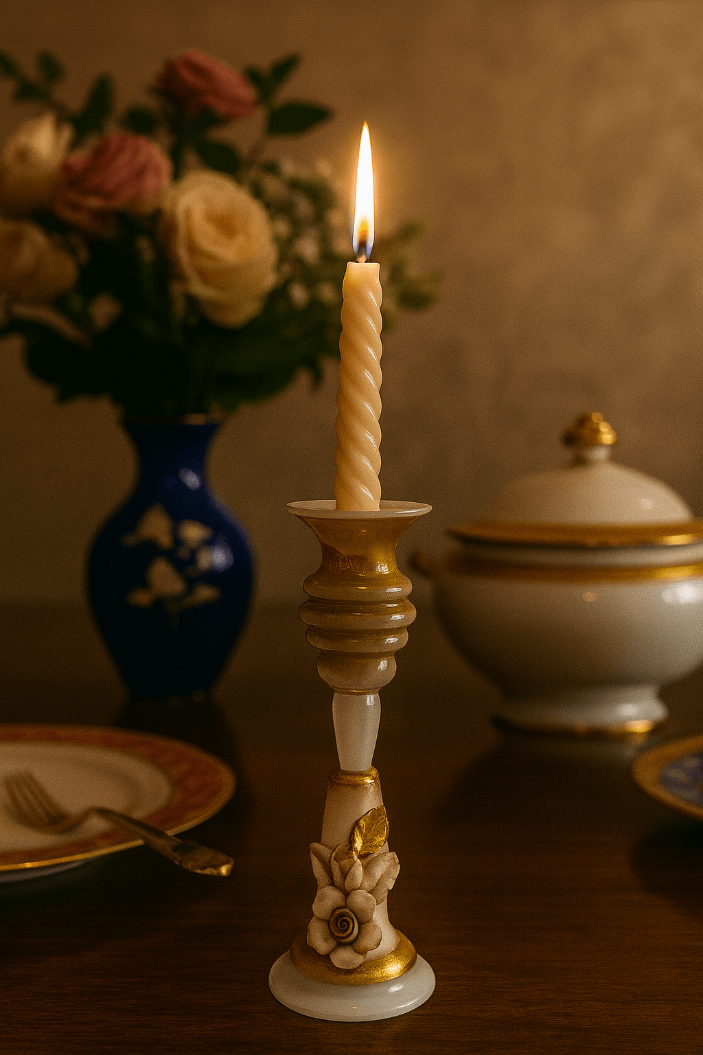 Murano kristal şamdan 