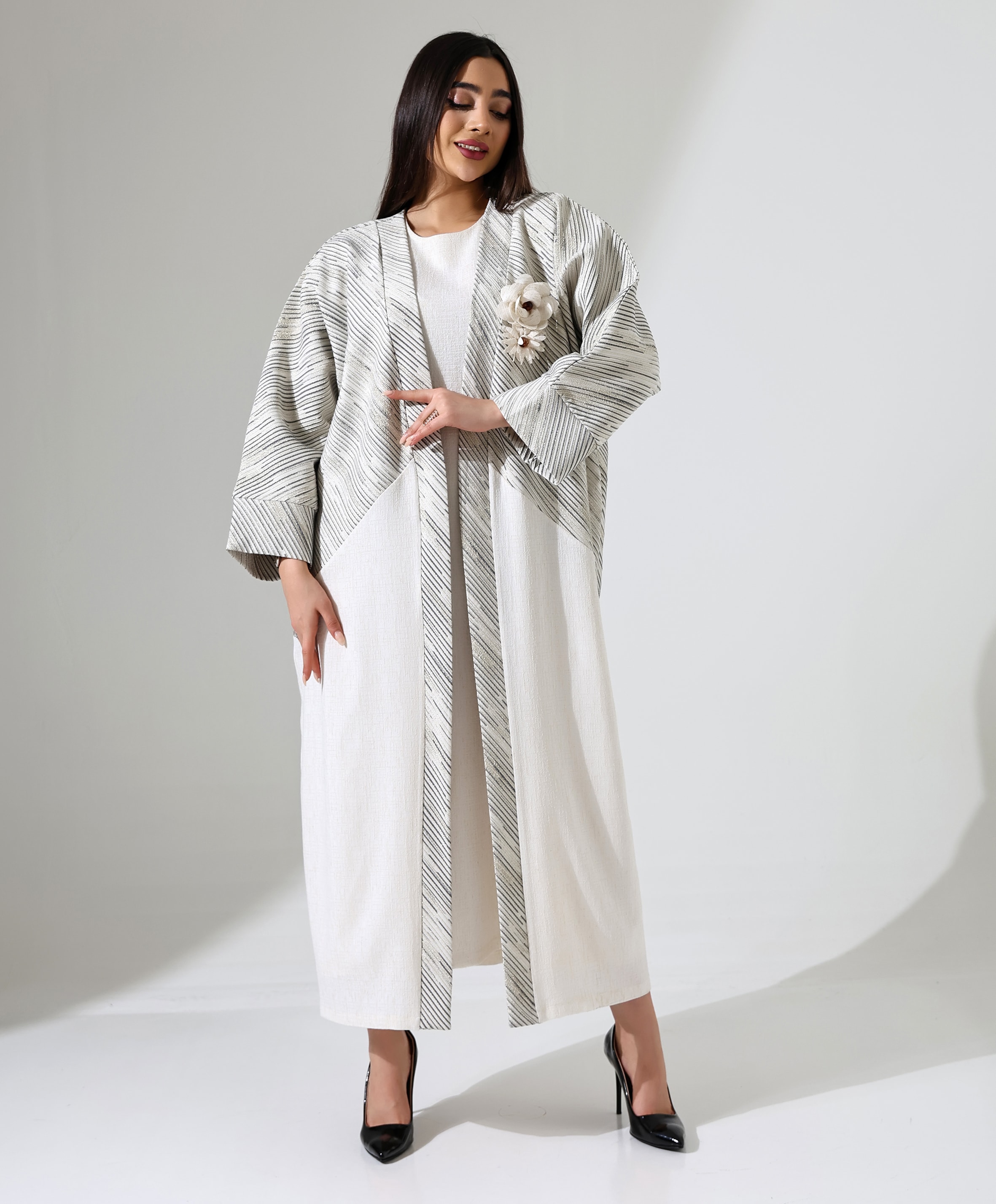 Gül Uzun Keten Abaya