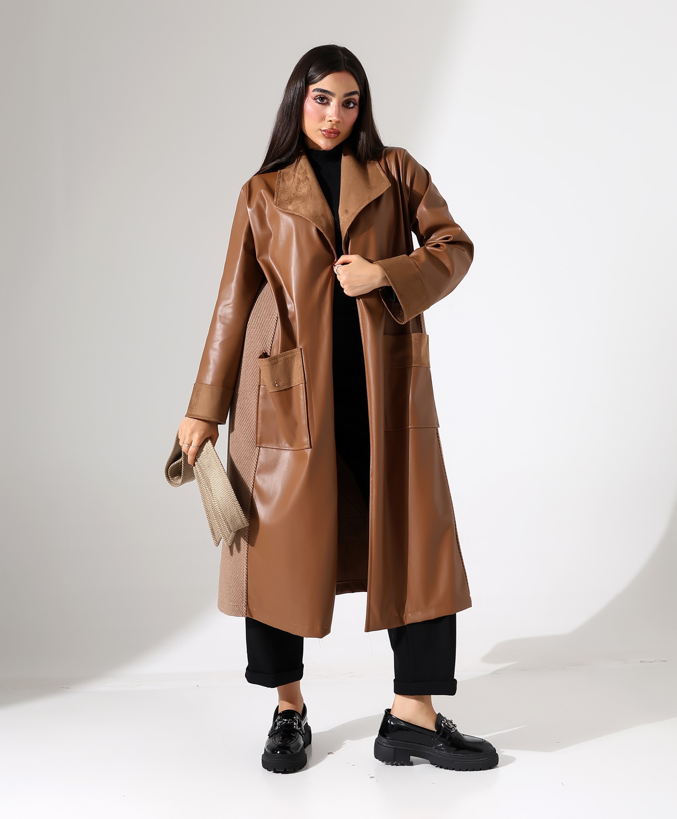 Deri Ceket Üçlü Takım - Kombin