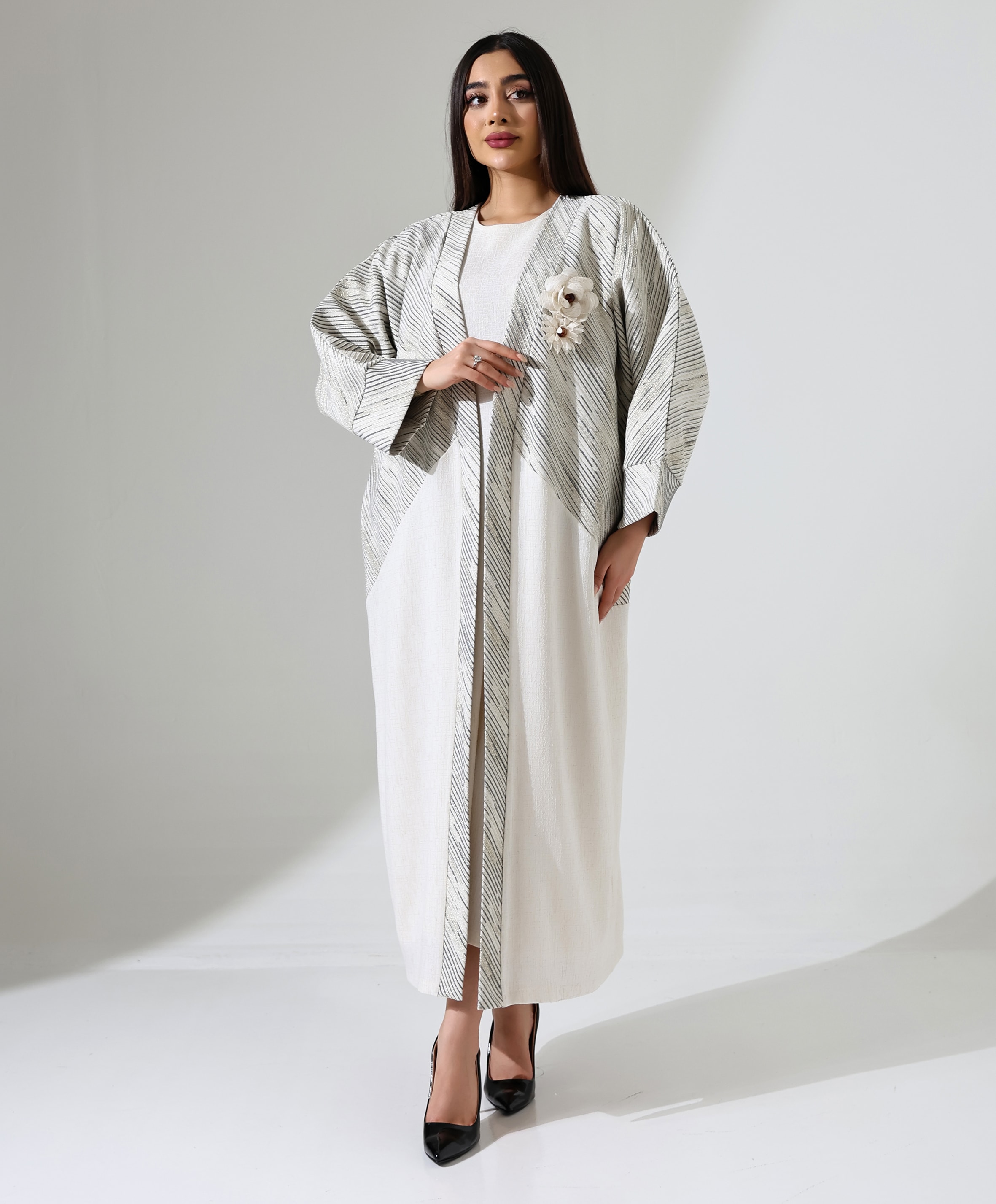 Gül Uzun Keten Abaya