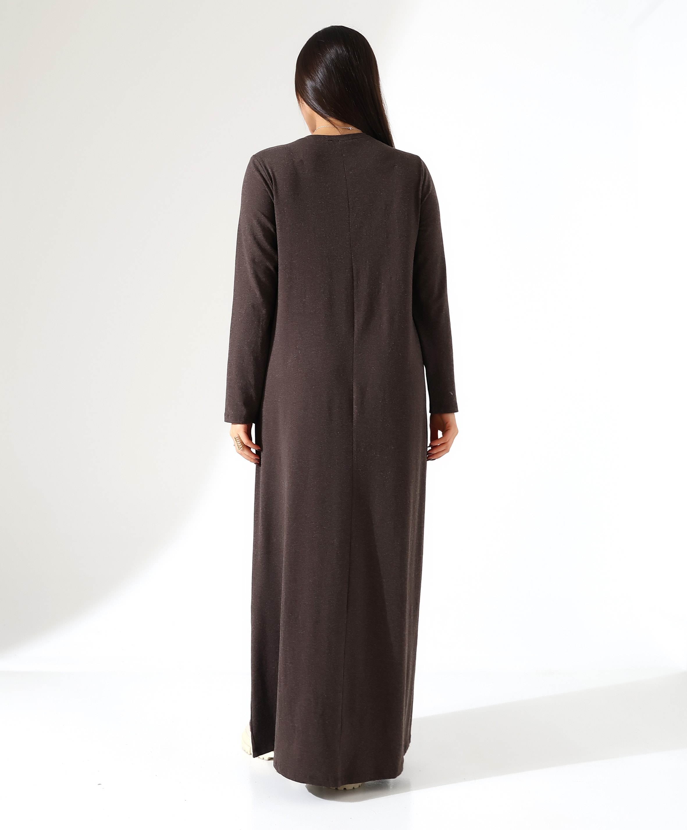 Yün Viskon Uzun Elbise