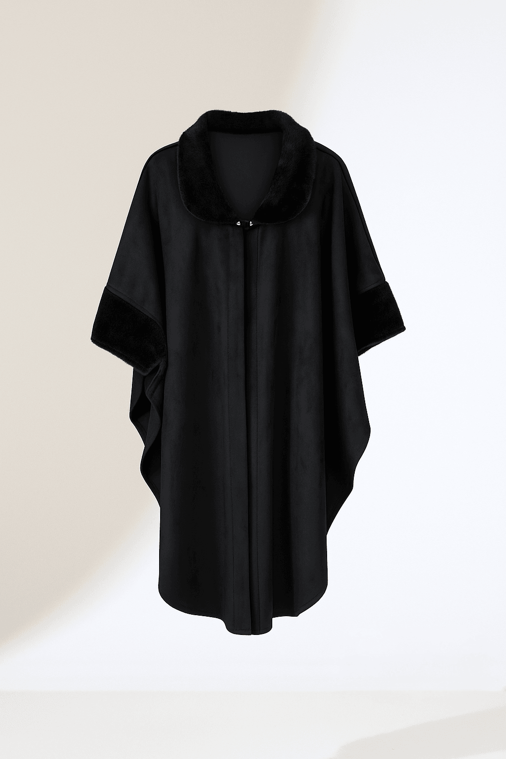 Kürk Detay Kopça Kapama Bol Panço - SİYAH