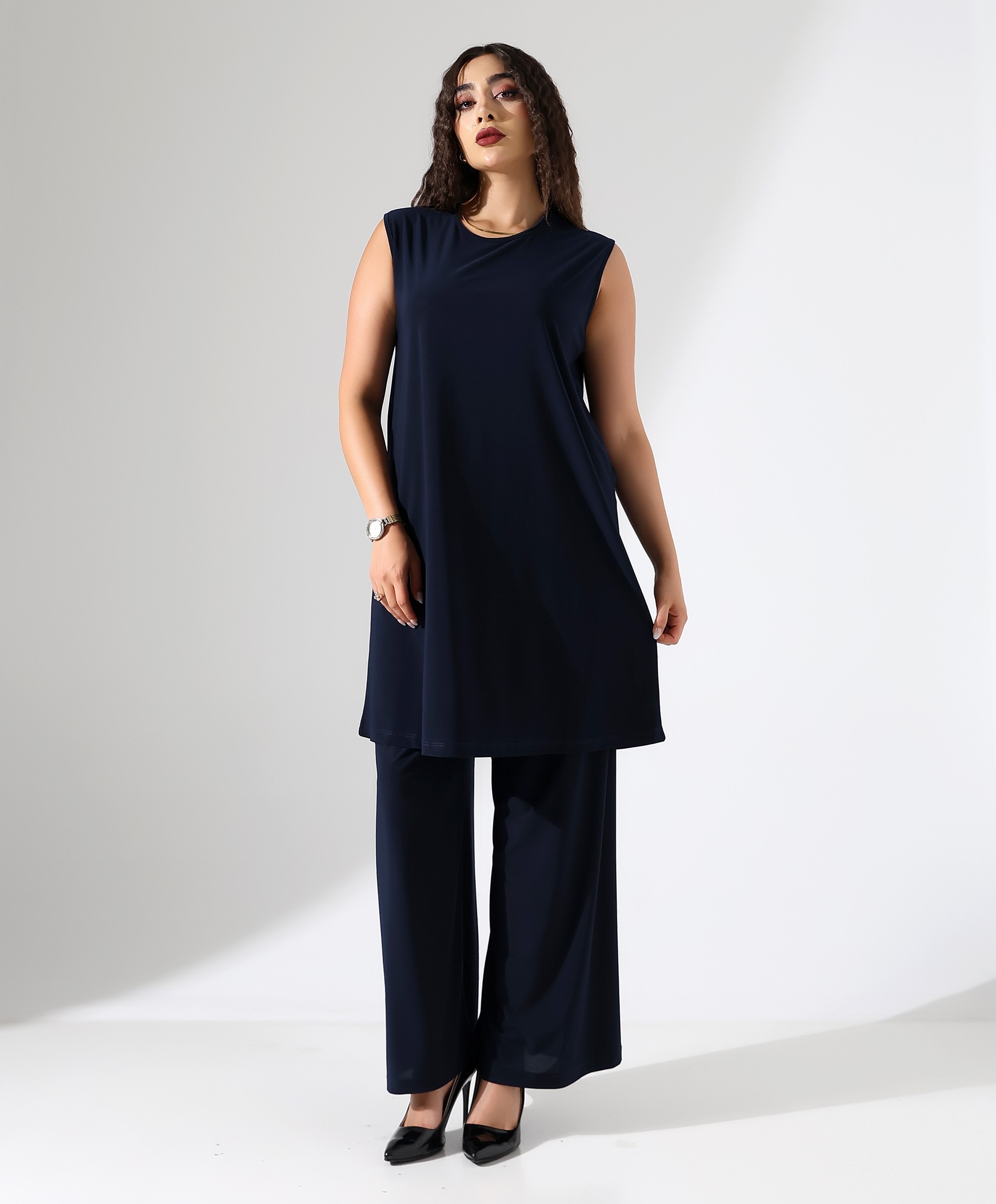 Esnek Sıfır Kol Tunik