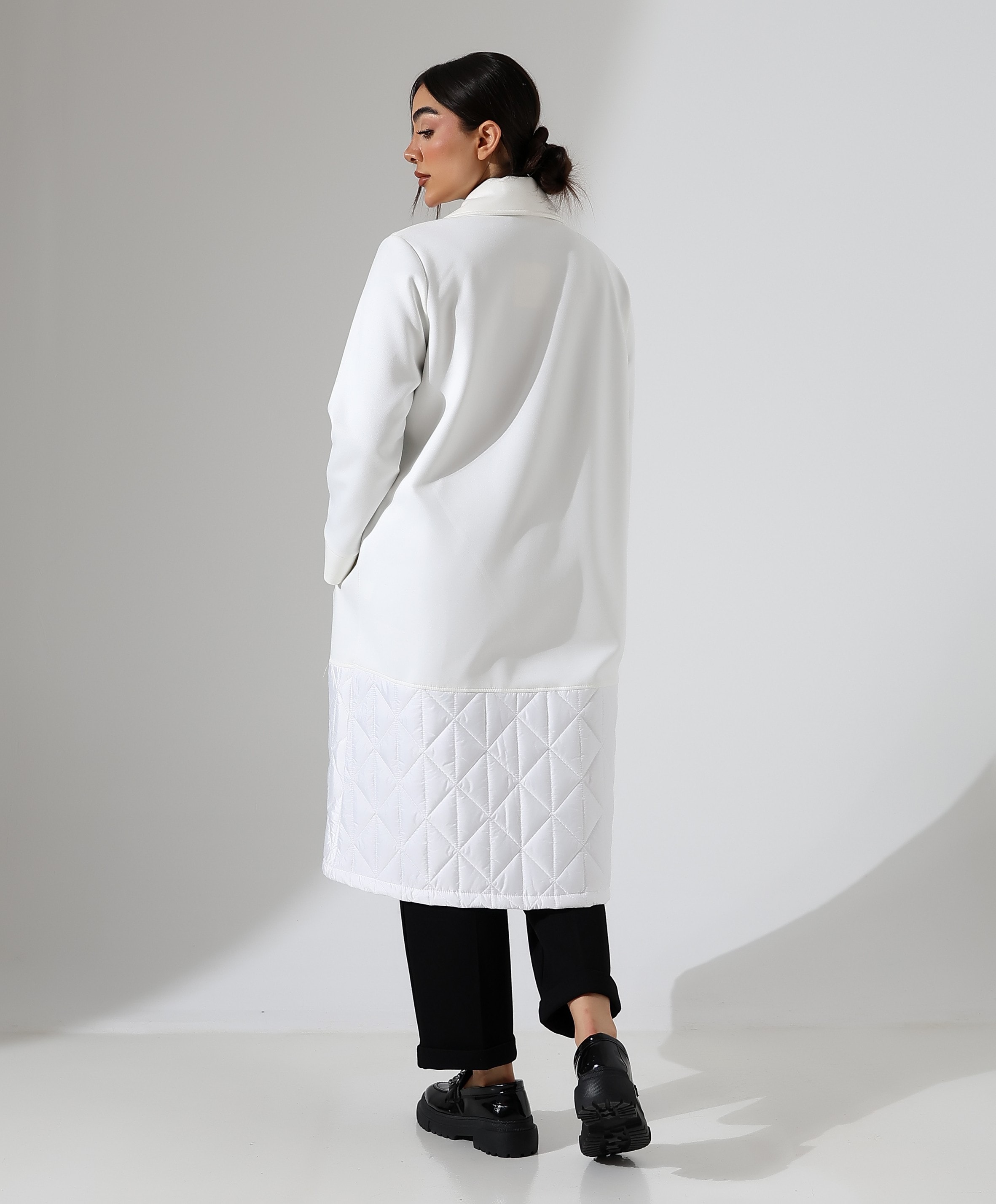 Fermuar Kapama Kapitone Uzun Kaban