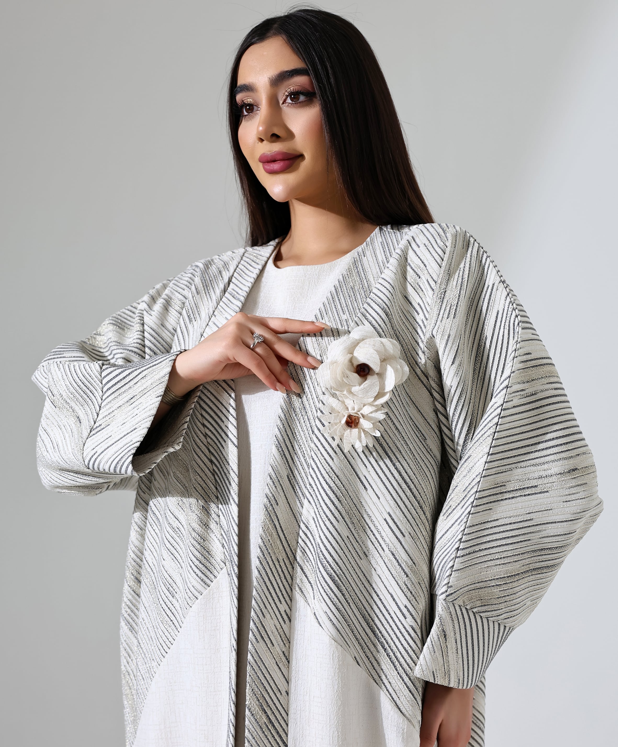 Gül Uzun Keten Abaya