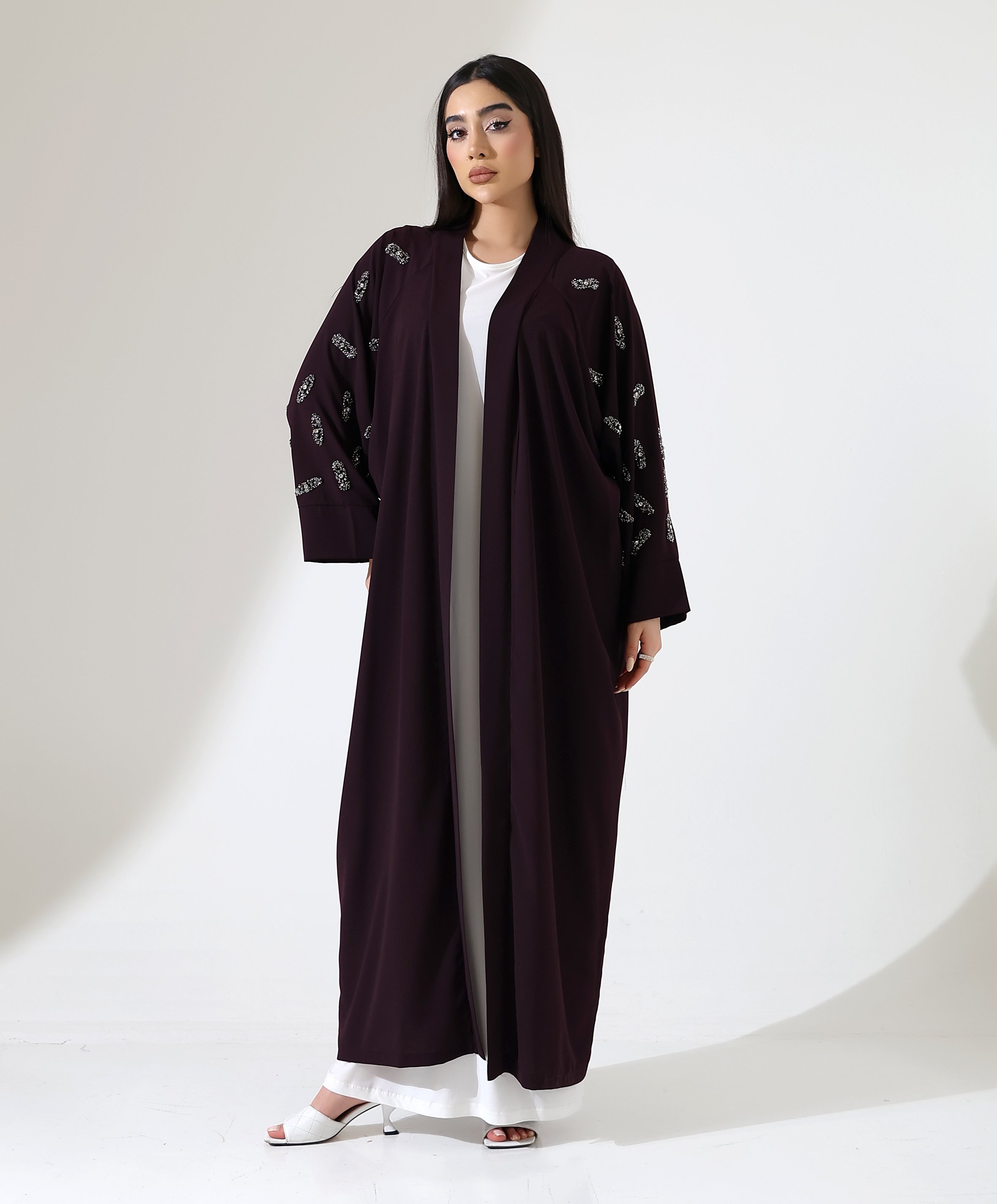 Taş Detaylı Spor Uzun Abaya - MÜRDÜM