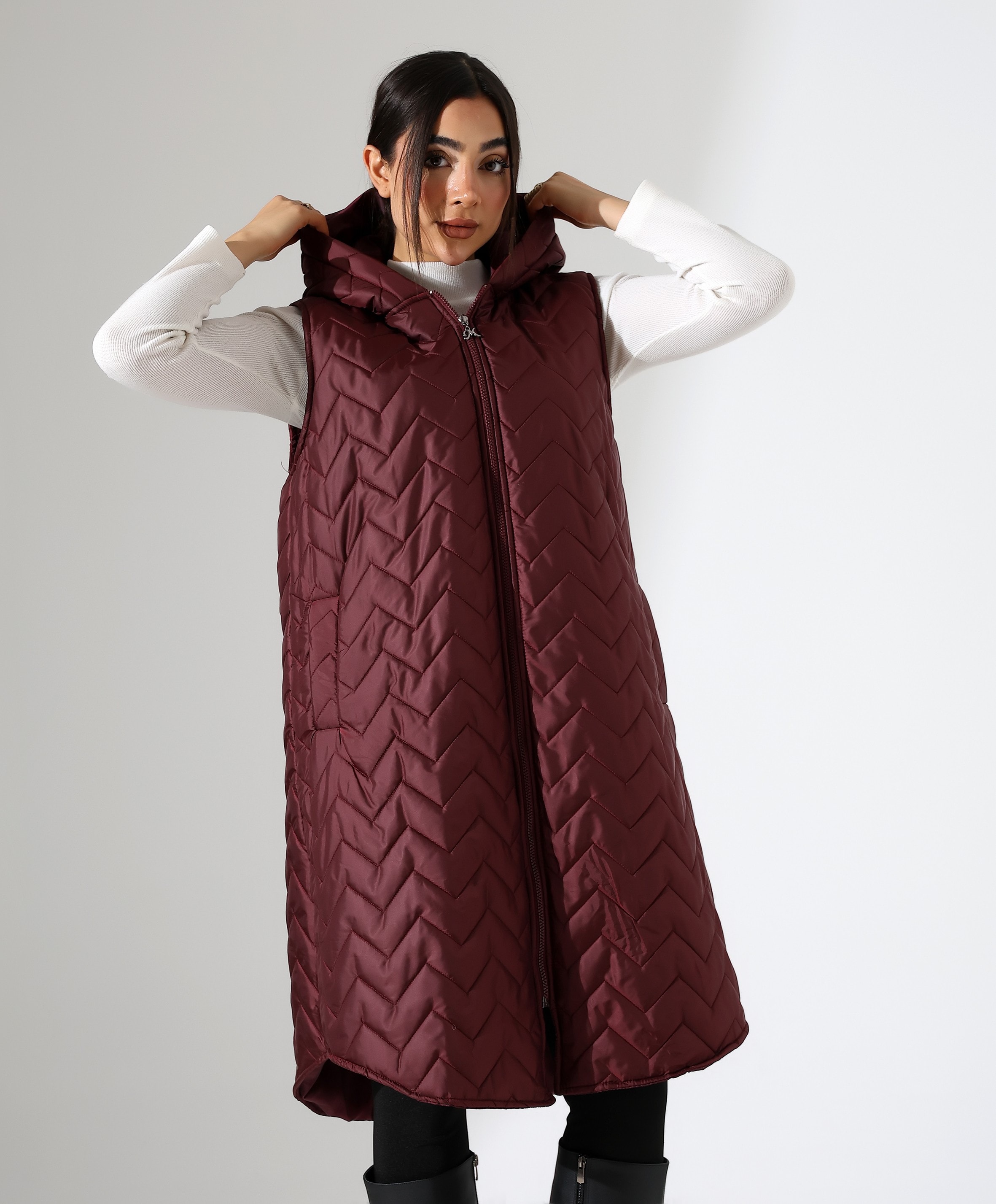 Kapüşonlu Hafif Şişme Büyük Beden Yelek