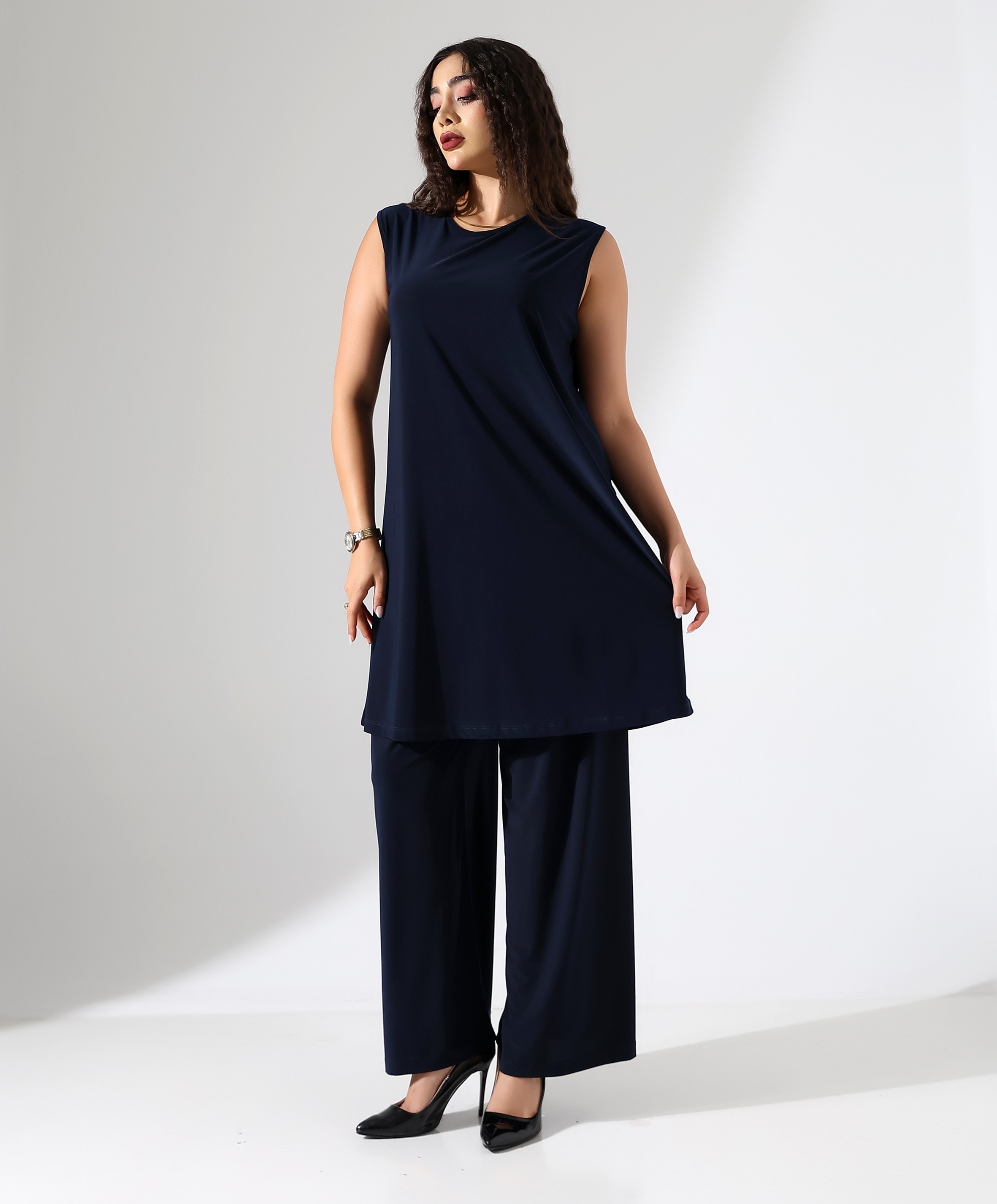 Esnek Sıfır Kol Tunik