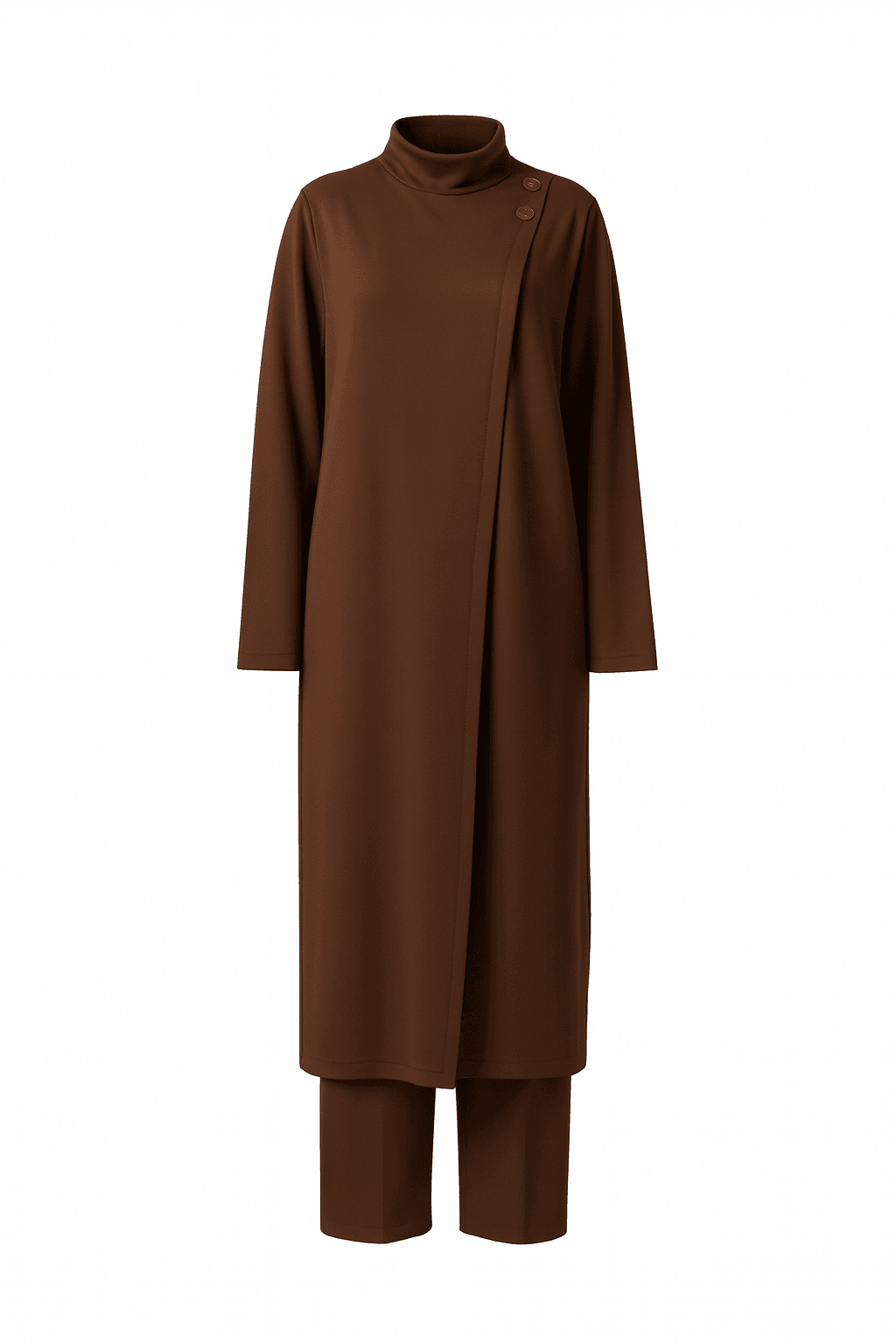 Modal Asimetrik Boğazlı İkili Takım - KAHVE