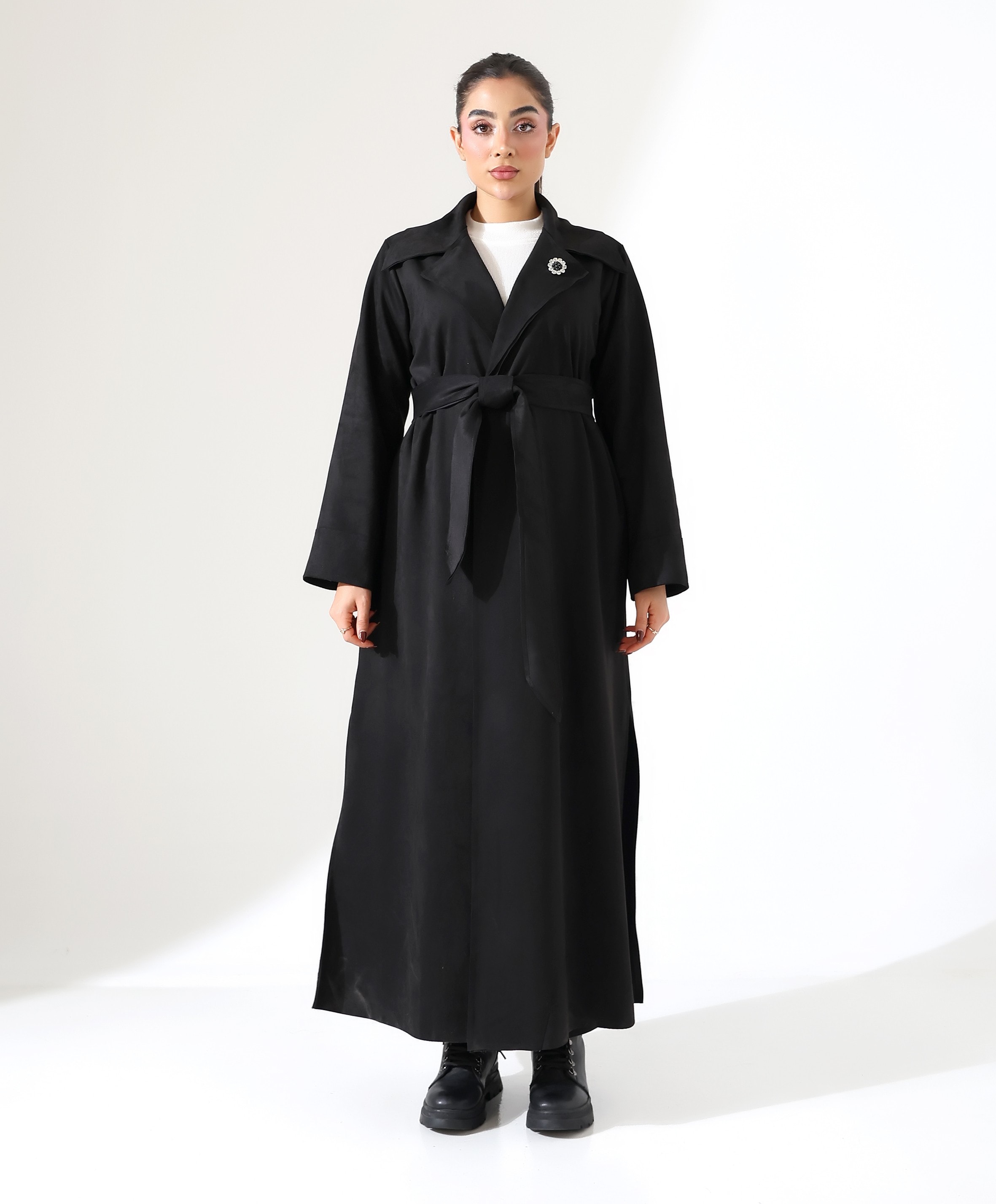 İnci Detay Büyük Beden Hırka - SİYAH