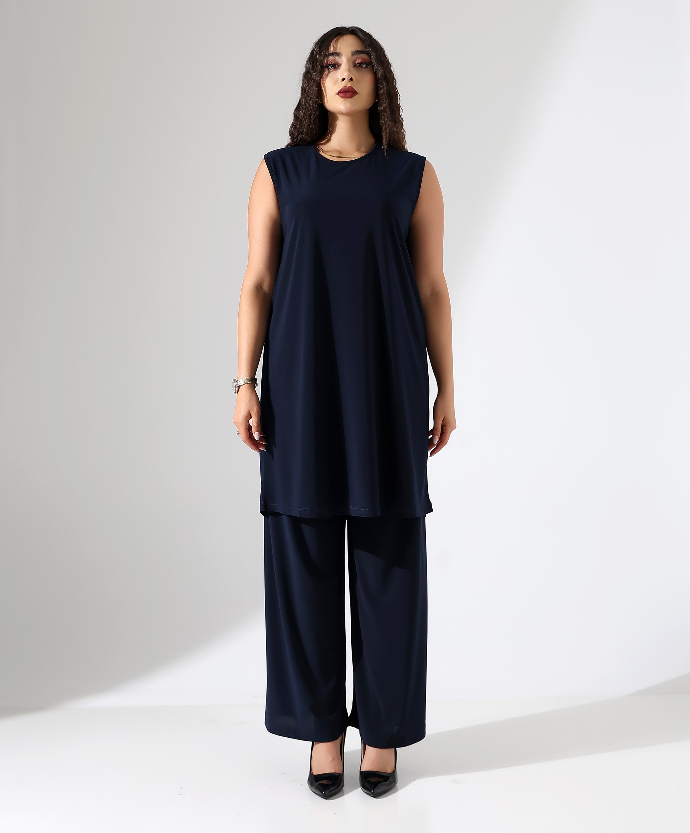 Esnek Sıfır Kol Tunik