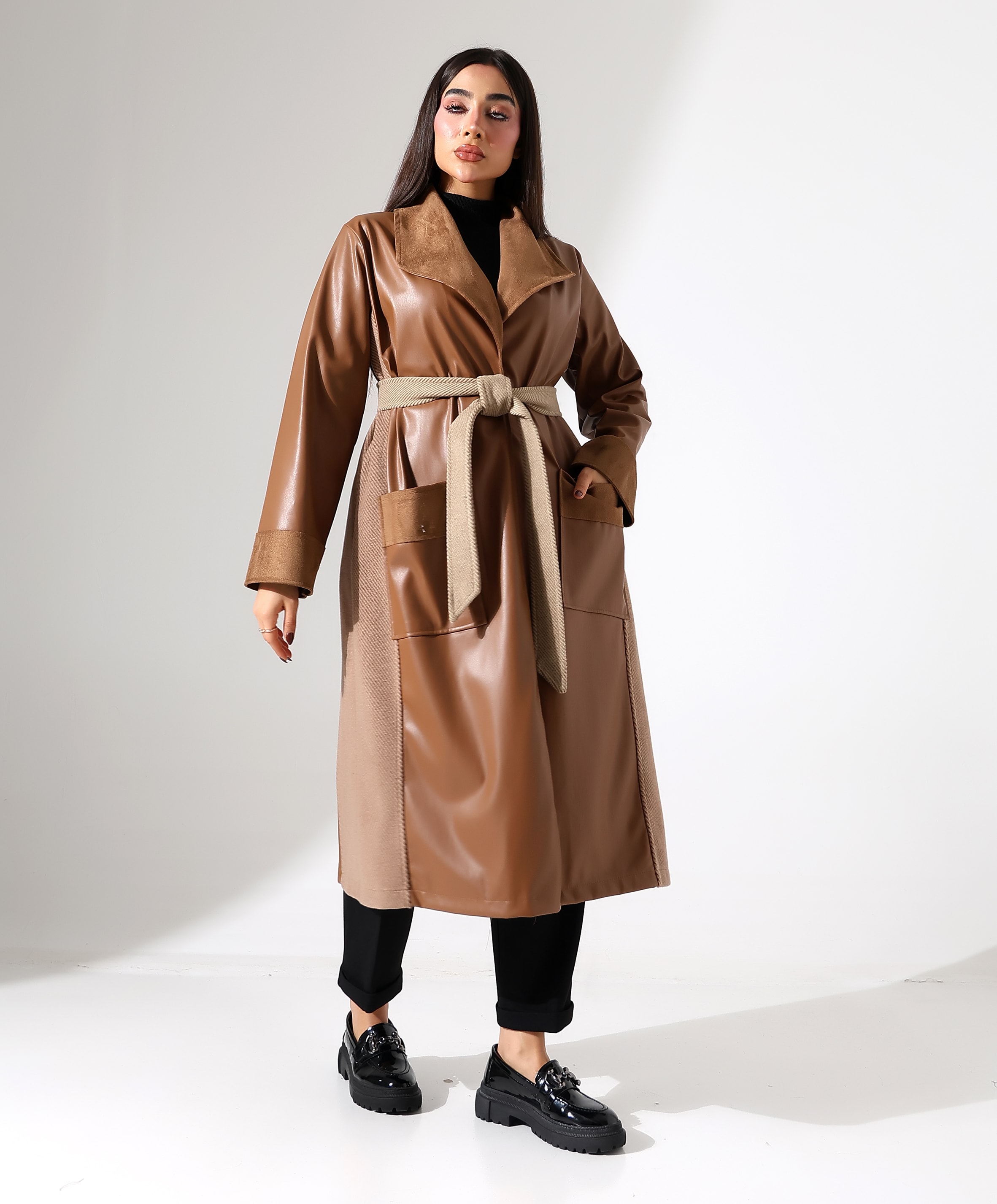 Deri Ceket Üçlü Takım - Kombin