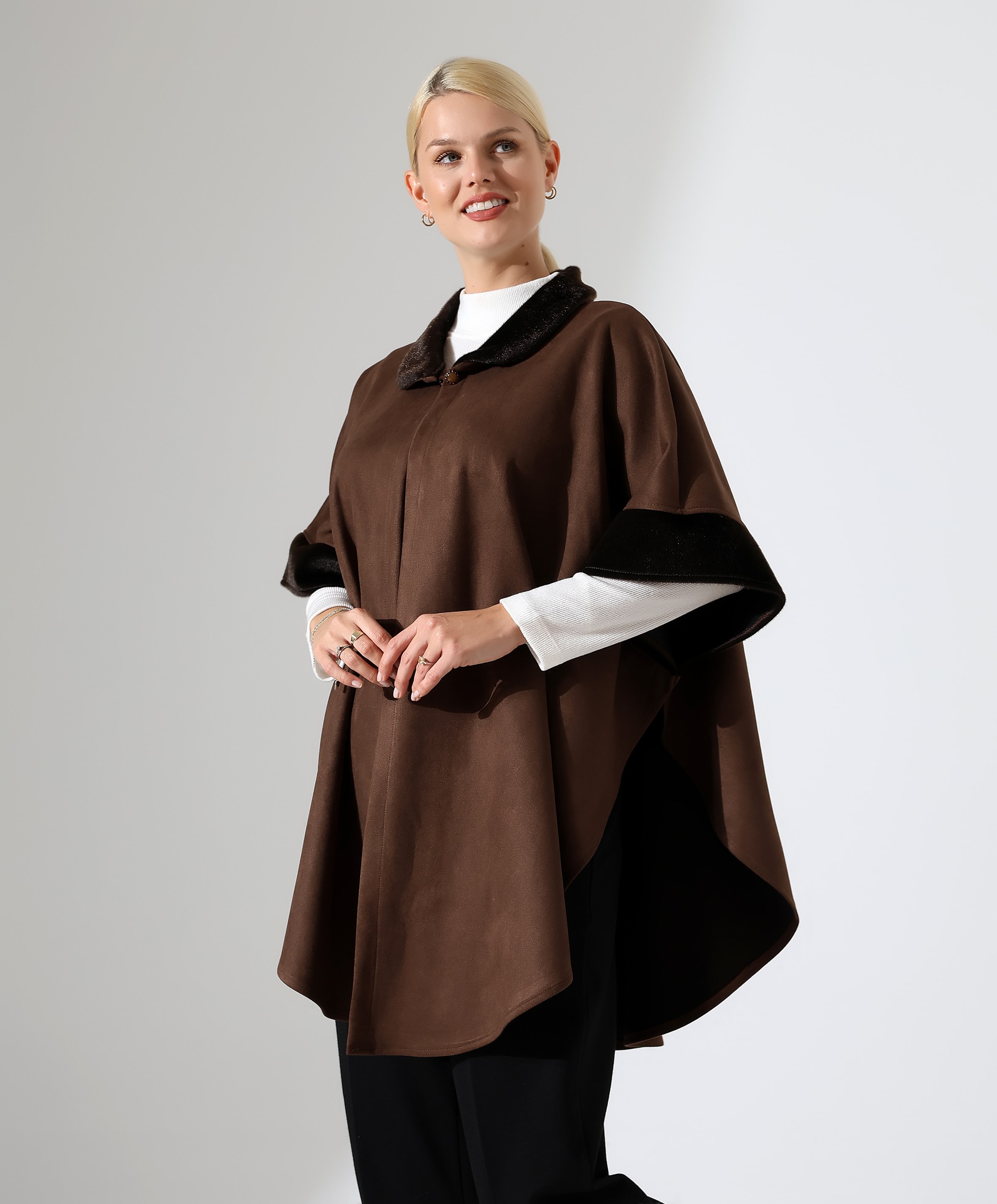 Kürk Detay Kopça Kapama Bol Panço