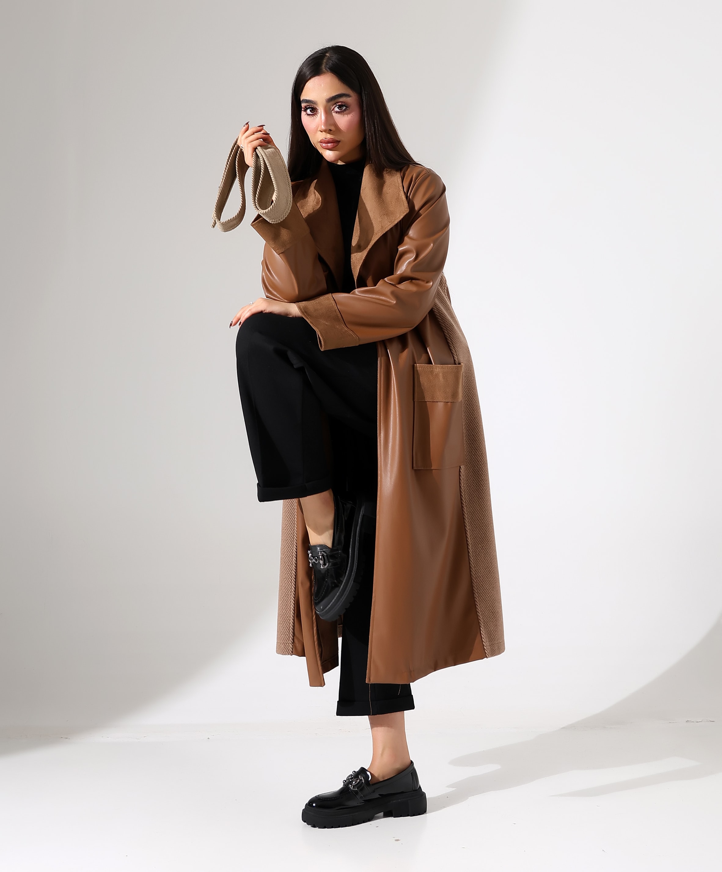 Deri Ceket Üçlü Takım - Kombin